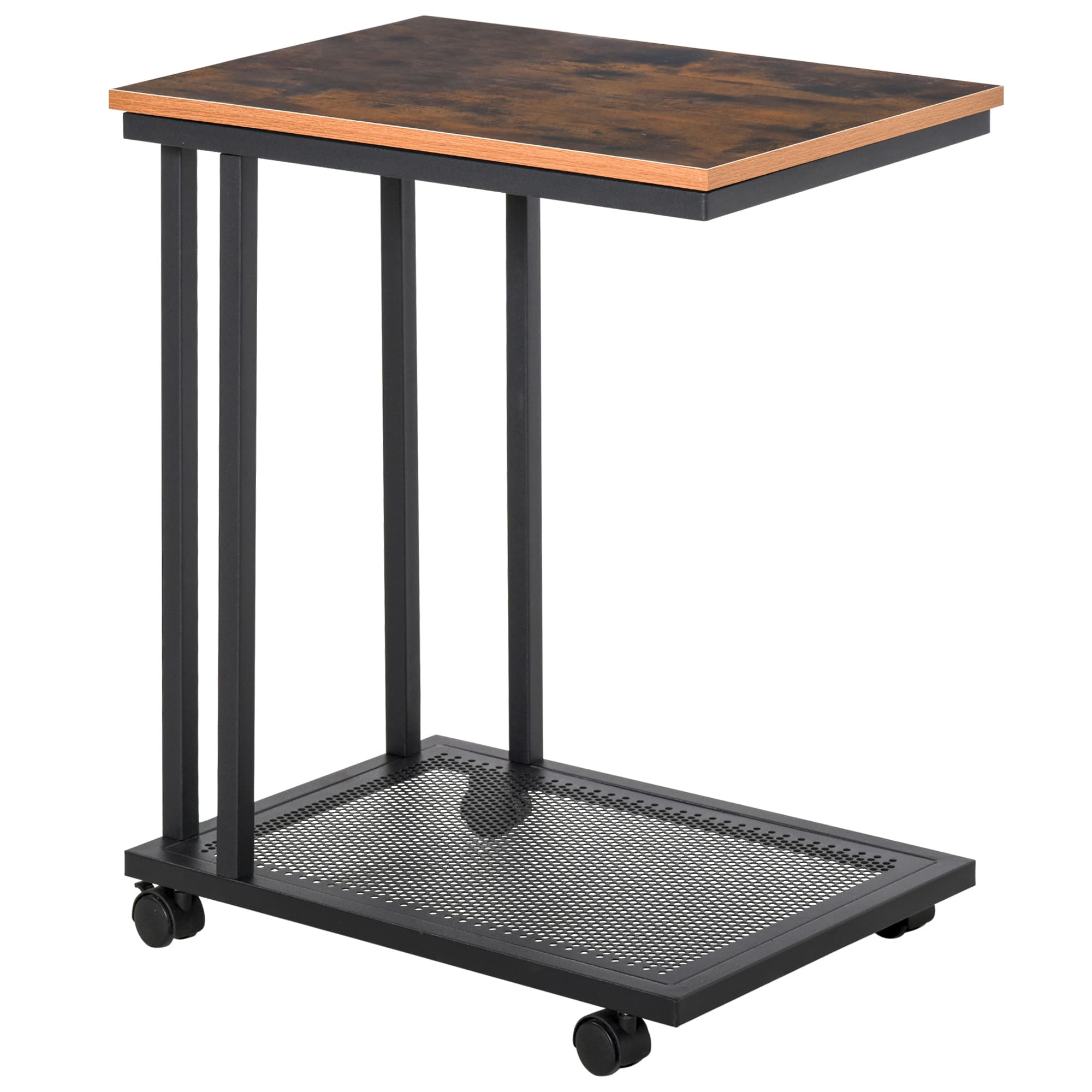 HOMCOM Table basse table d'appoint table de salon Vintage style industriel