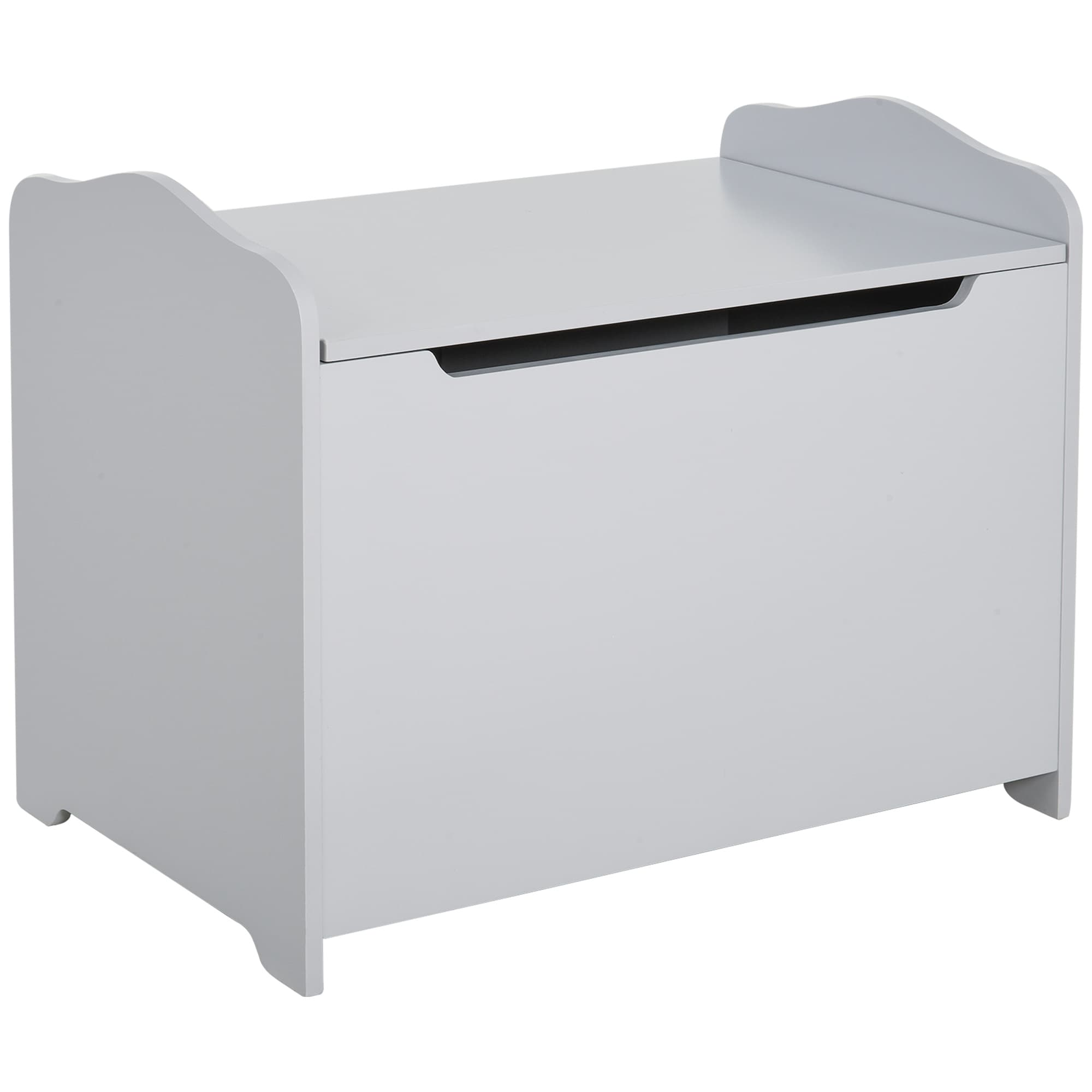 HOMCOM Boîte de rangement avec couvercle coffre à jouet pour enfants en MDF avec tige pneumatique sécuritaire grand espace de rangement 60 x 40 x 48