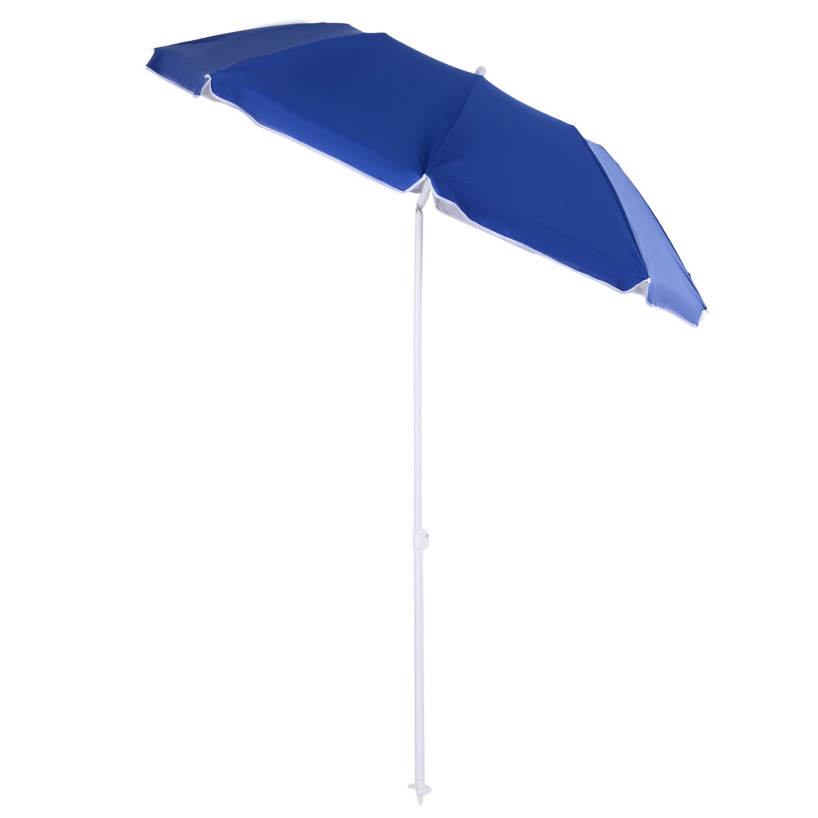 Outsunny Parasol Octogonal Inclinable Bleu Ø150cm en Polyester Hydrofuge Anti-UV Aosom France