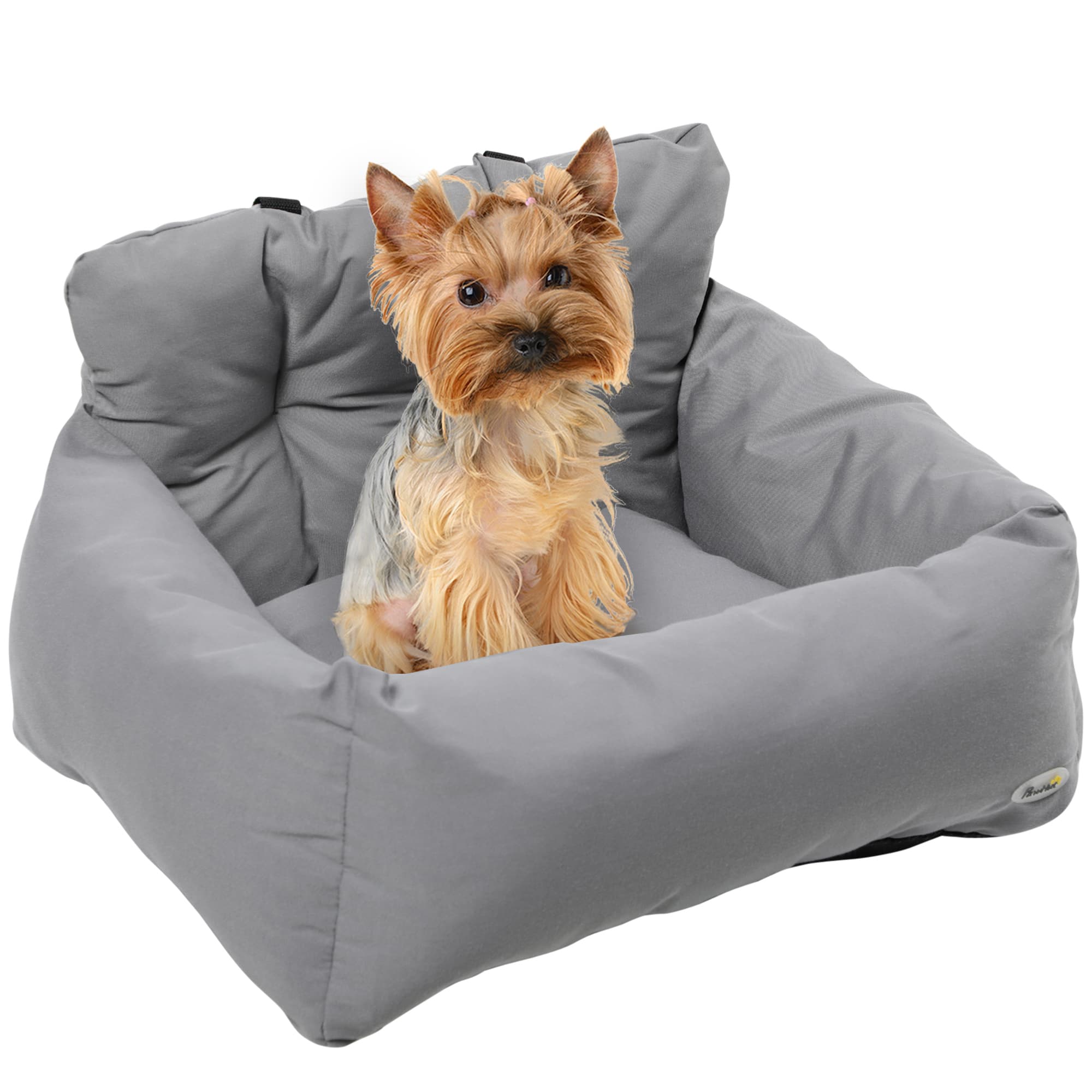 PawHut Sac de transport chien et chat rembourré de coton PP épais sûr et confortable fond antidérapant 50 x 54 x 33 cm gris foncé