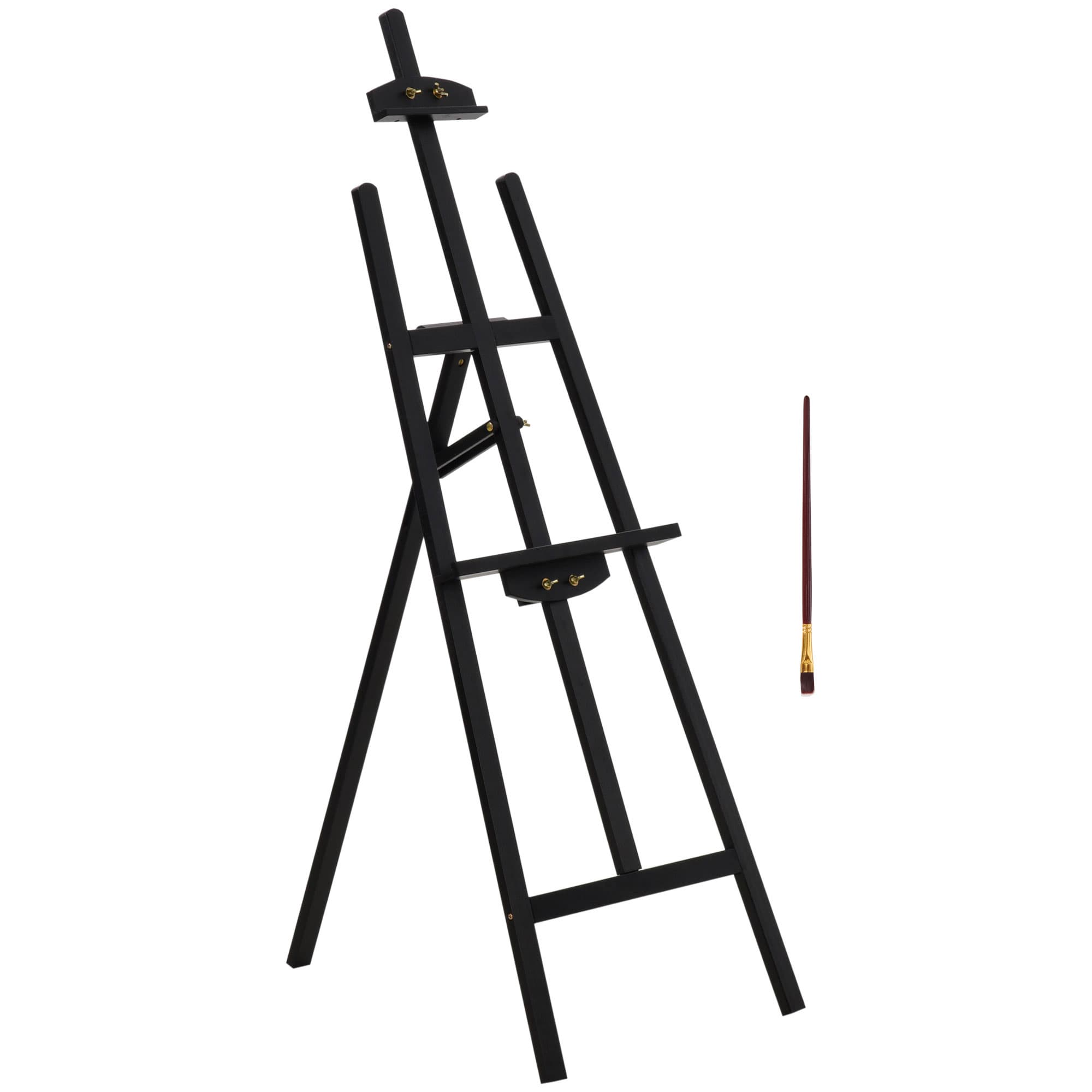 HOMCOM Chevalet d'artiste sur pieds dim. 51,5L x 71,5l x 134,5H cm inclinaison réglable 90° max. bois de pin