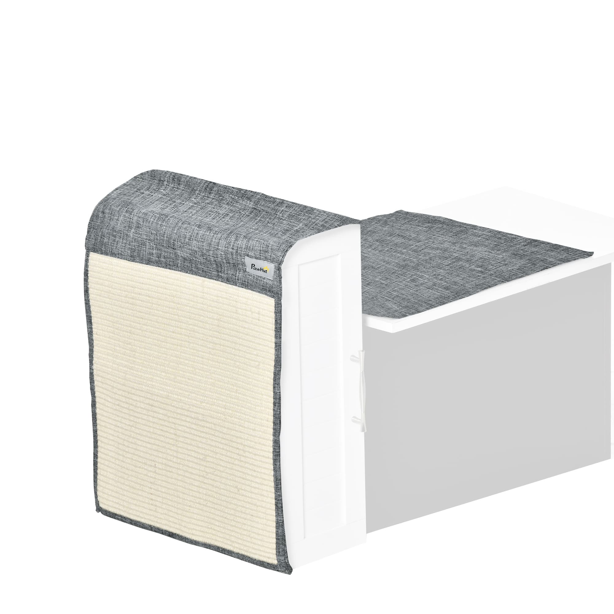 PawHut Lot de 2 Tapis Griffoirs Sisal pour Chat Protection Meubles et Sols Gris 130x45cm Aosom France