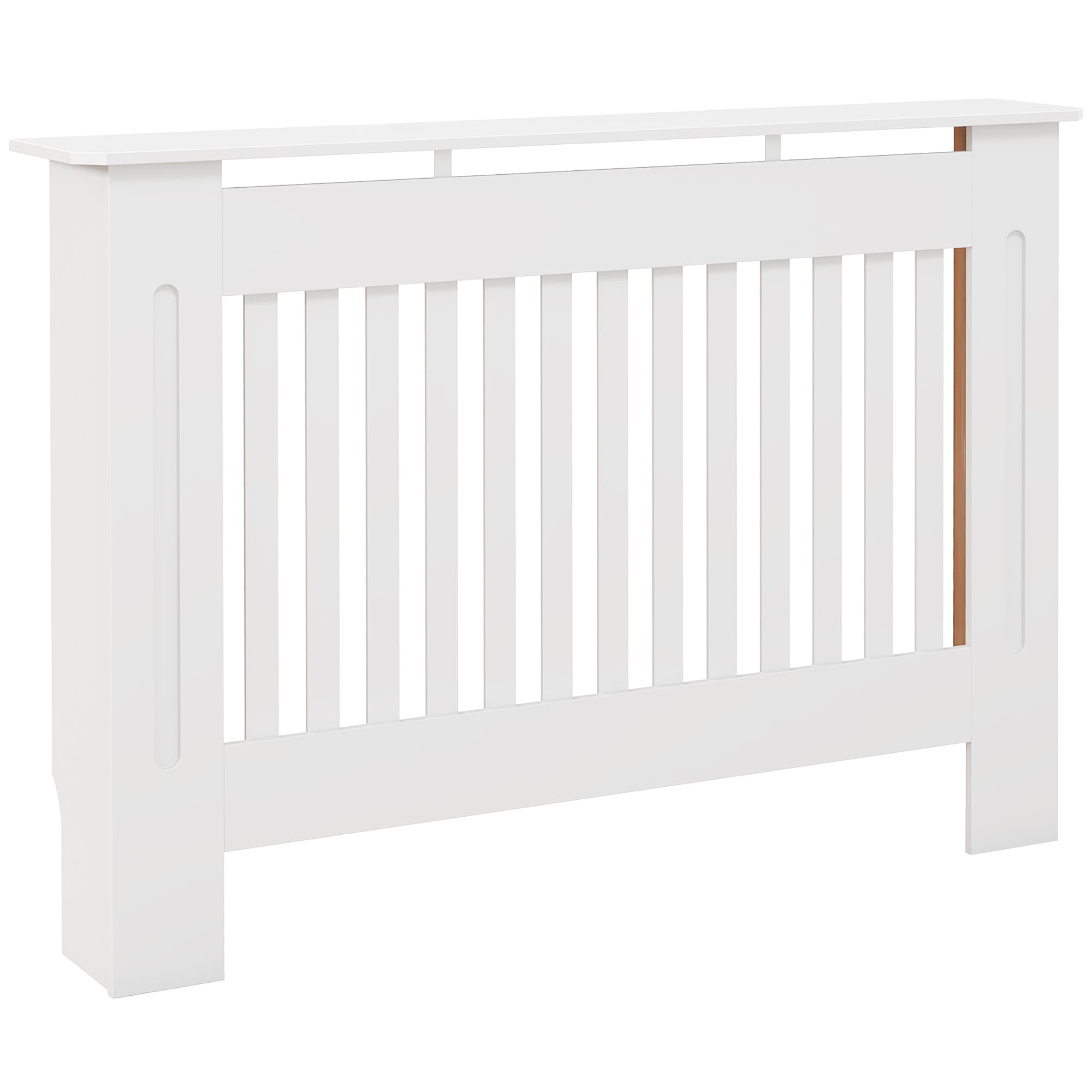 Homcom Cache-radiateur design panneau cabinet 112L x 19l x 81H cm MDF blanc aosom france