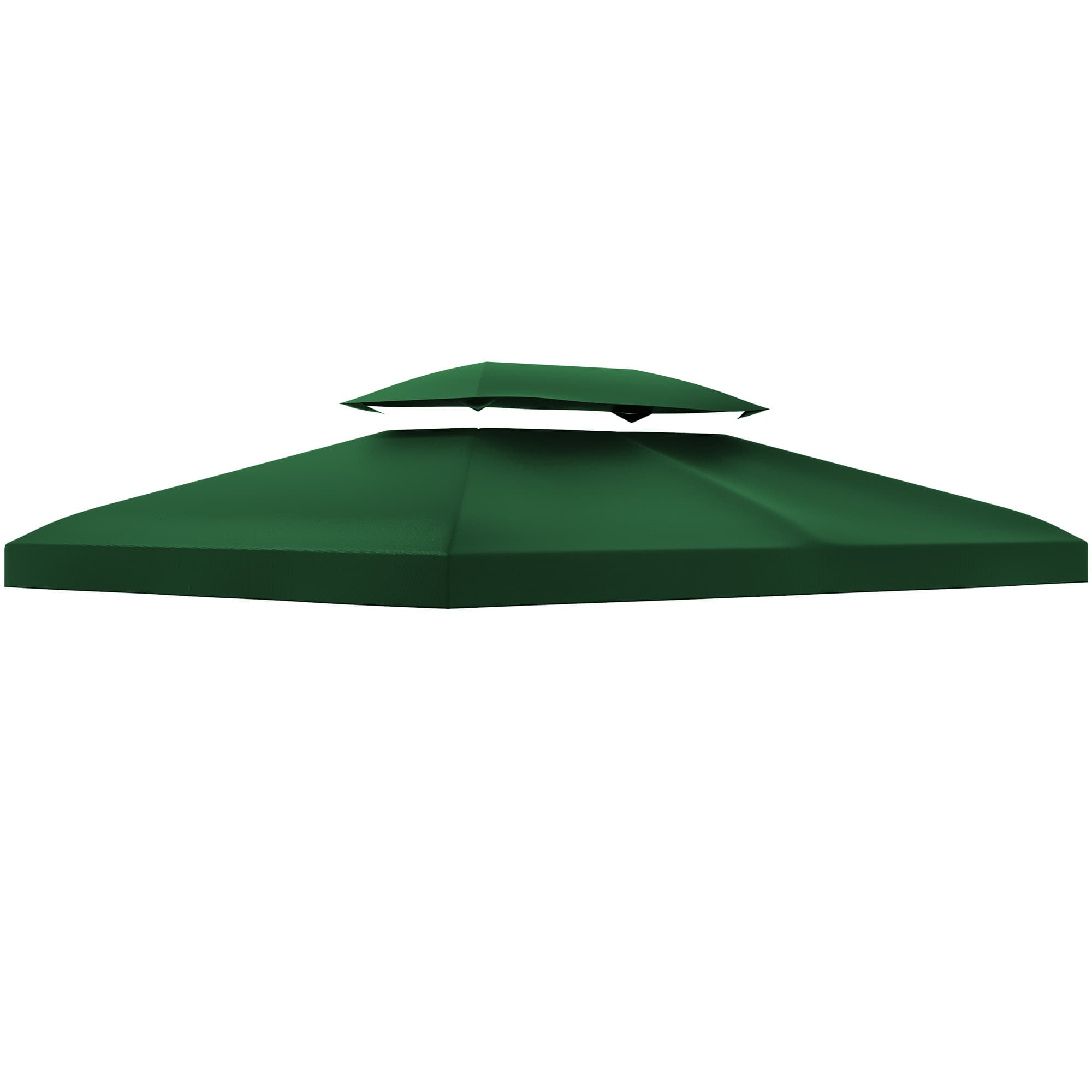 Outsunny Toile de rechange pour pavillon tonnelle tente 3 x 4 m polyester haute densité 180 g/m2 vert