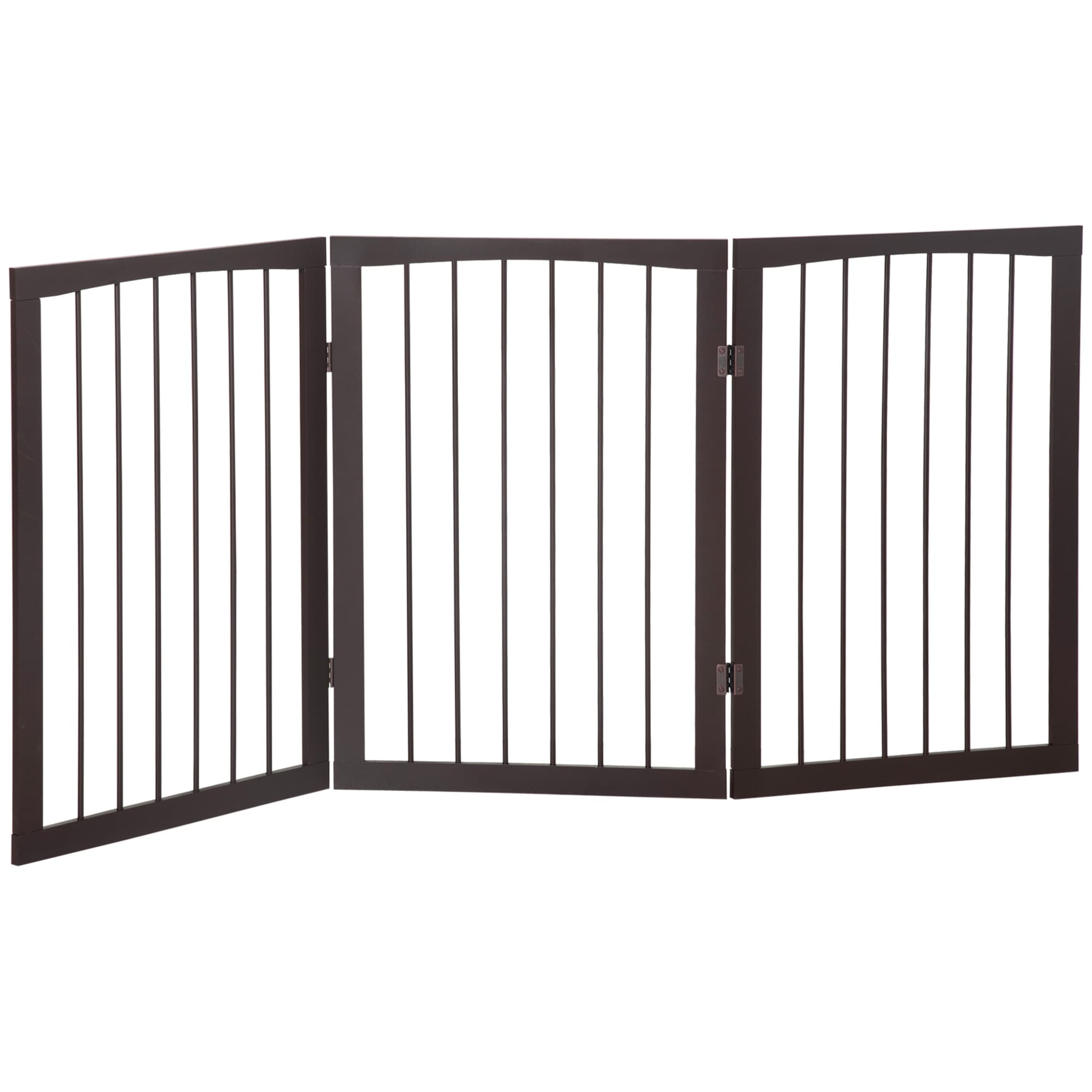PawHut Barrière de sécurité pour animaux domestique barriere escalier barrière modulable pliable 160L x 76H cm MDF