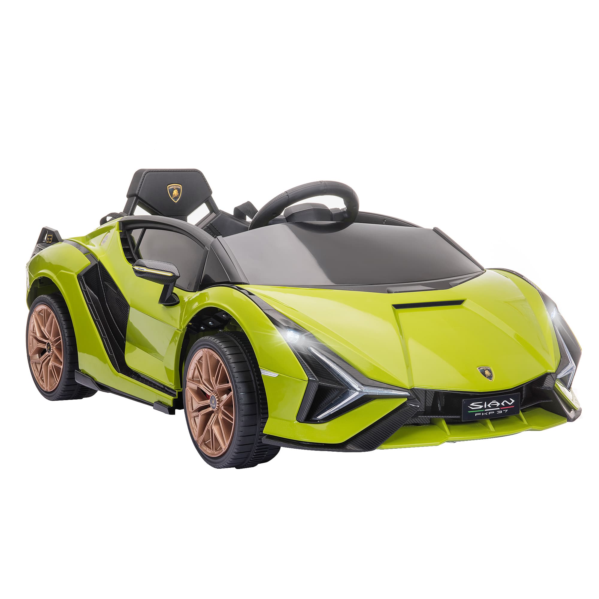 HOMCOM Voiture électrique Enfants de Sport Supercar 12 V - V. Max. 5 Km/h Effets sonores + Lumineux vert