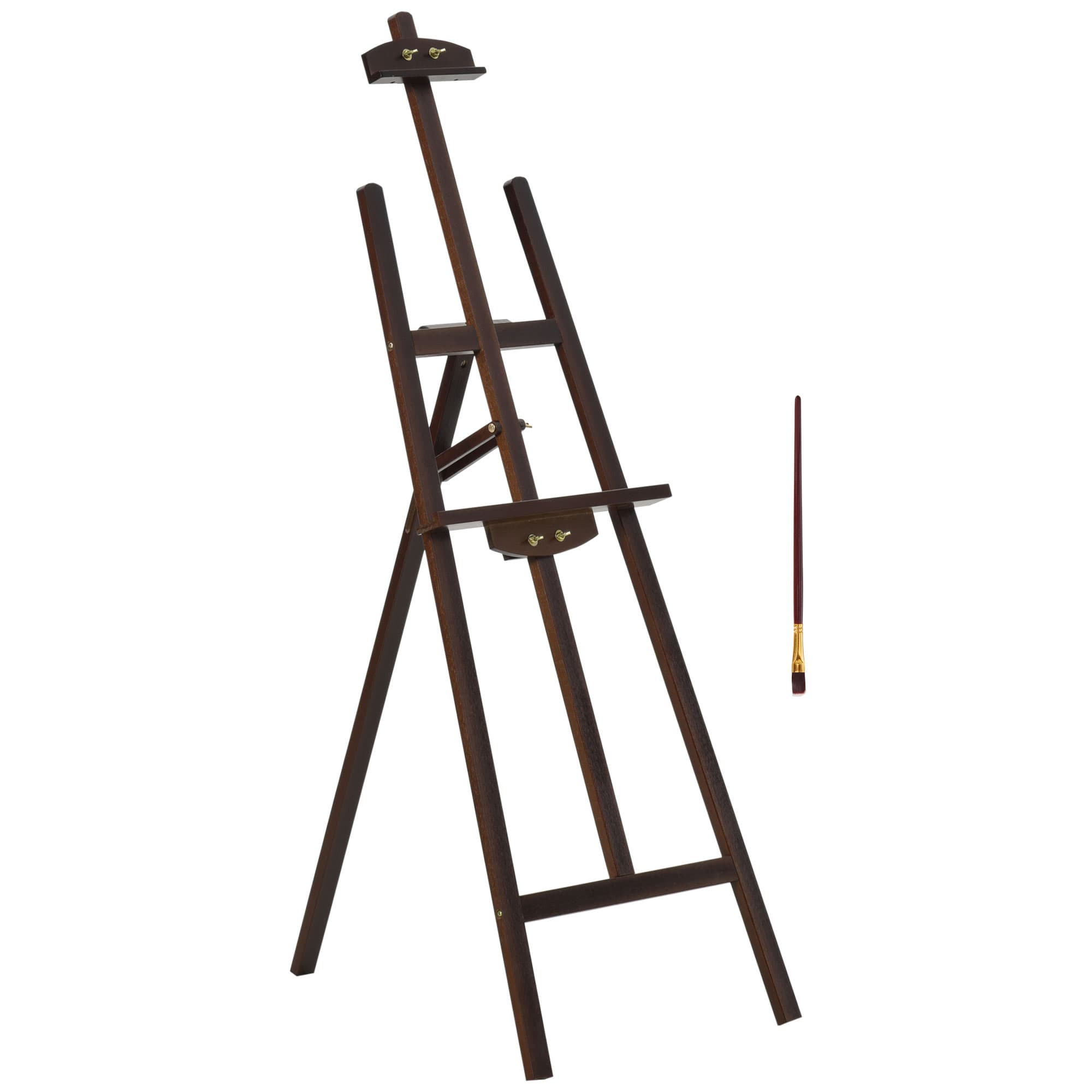 HOMCOM Chevalet d'artiste sur pieds dim. 51,5L x 71,5l x 134,5H cm inclinaison réglable 90° max. bois de pin