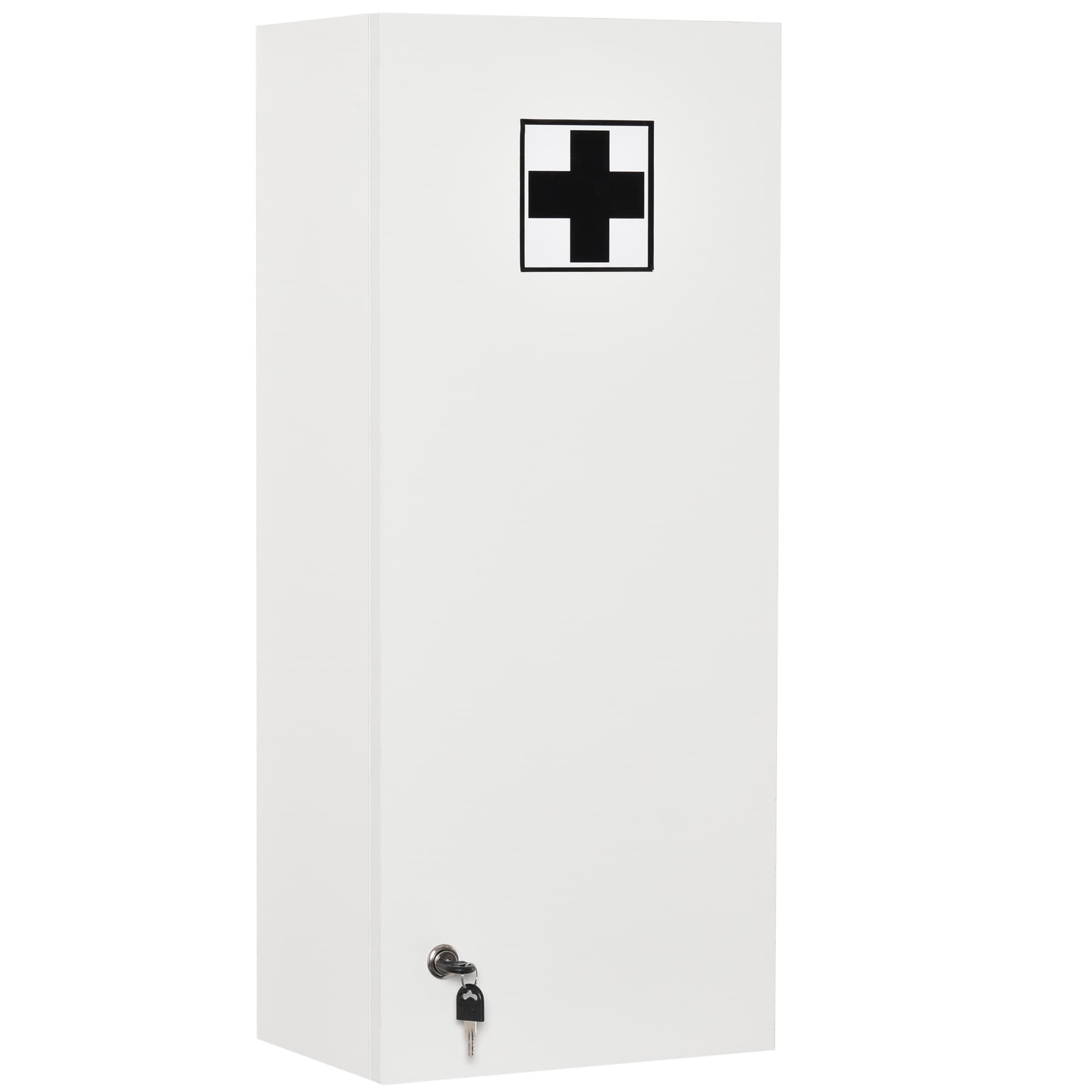HOMCOM cabinet de pharmacie salle de bain, suspendu mural, avec étagères intérieures, 30x20x70cm, blanc Aosom France
