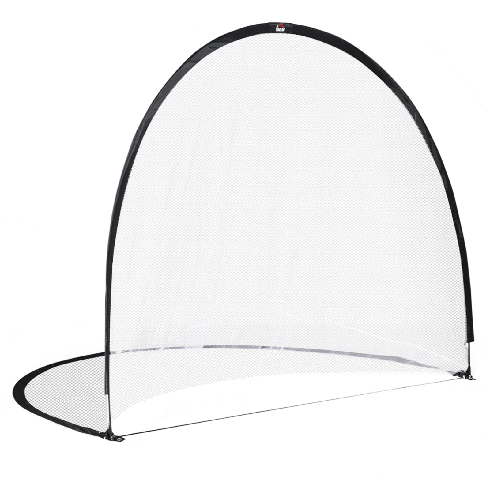 HOMCOM Cage de Football système Pop Up avec sac de transport et piquets de fixation dim. 247L x 203l x 201,5H cm noir et blanc