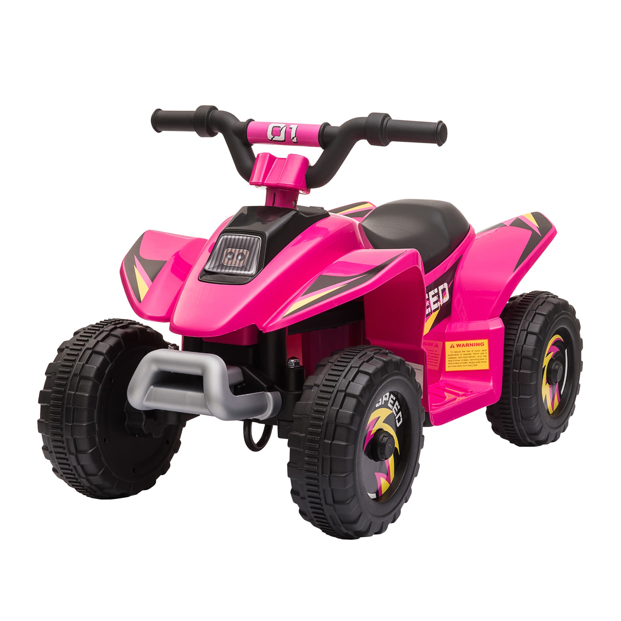 HOMCOM Quad électrique pour enfants 18-36 mois véhicule à batterie 6V avec marche avant et arrière 72 x 40 x 45,5 cm rose