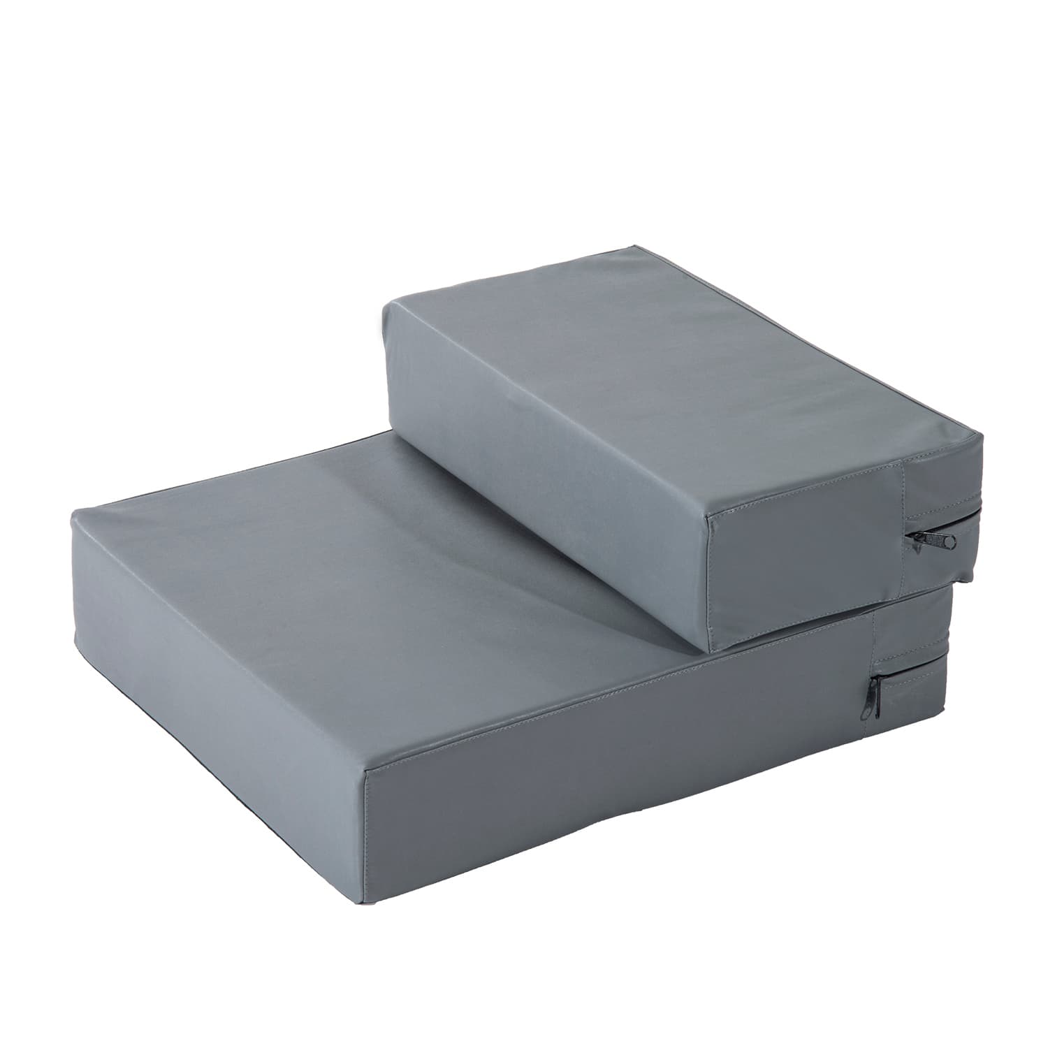 PawHut Escalier coussin 2 en 1 pour chien animaux déhoussable revêtement revêtement synthétique gris foncé Aosom France