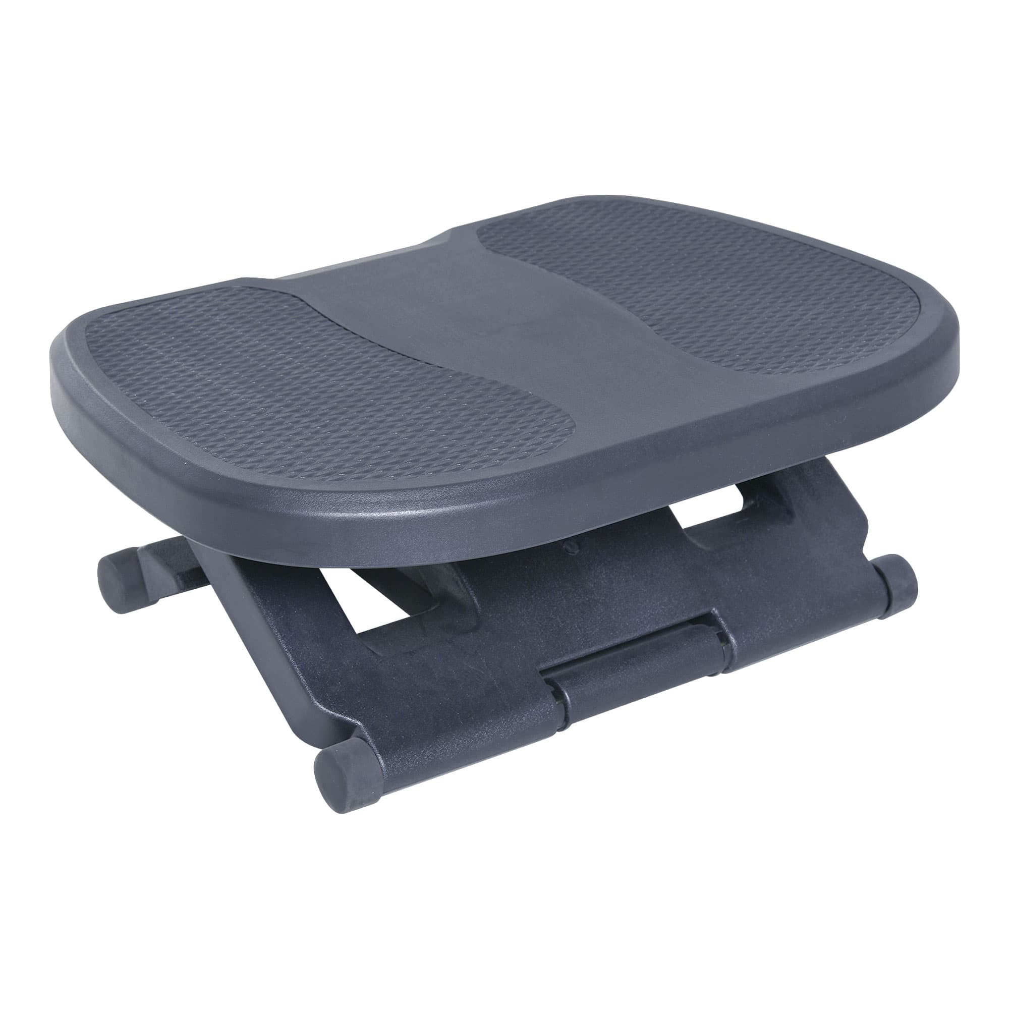 HOMCOM Repose-pieds confortable hauteur réglable à 3 niveaux panneau inclinable surface texturée antidérapante massage léger 45 x 34 cm noir