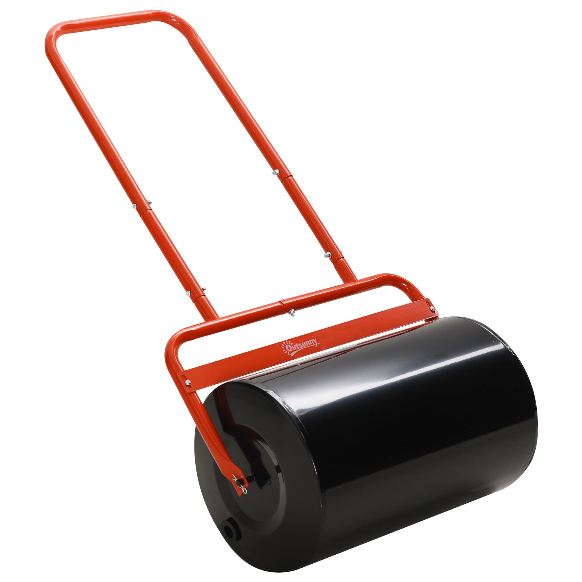Outsunny Rouleau à Gazon Jardin en Acier avec poignée dim. 59L x 32l x 113H cm lestage Max. 38 L Rouge Noir Aosom France
