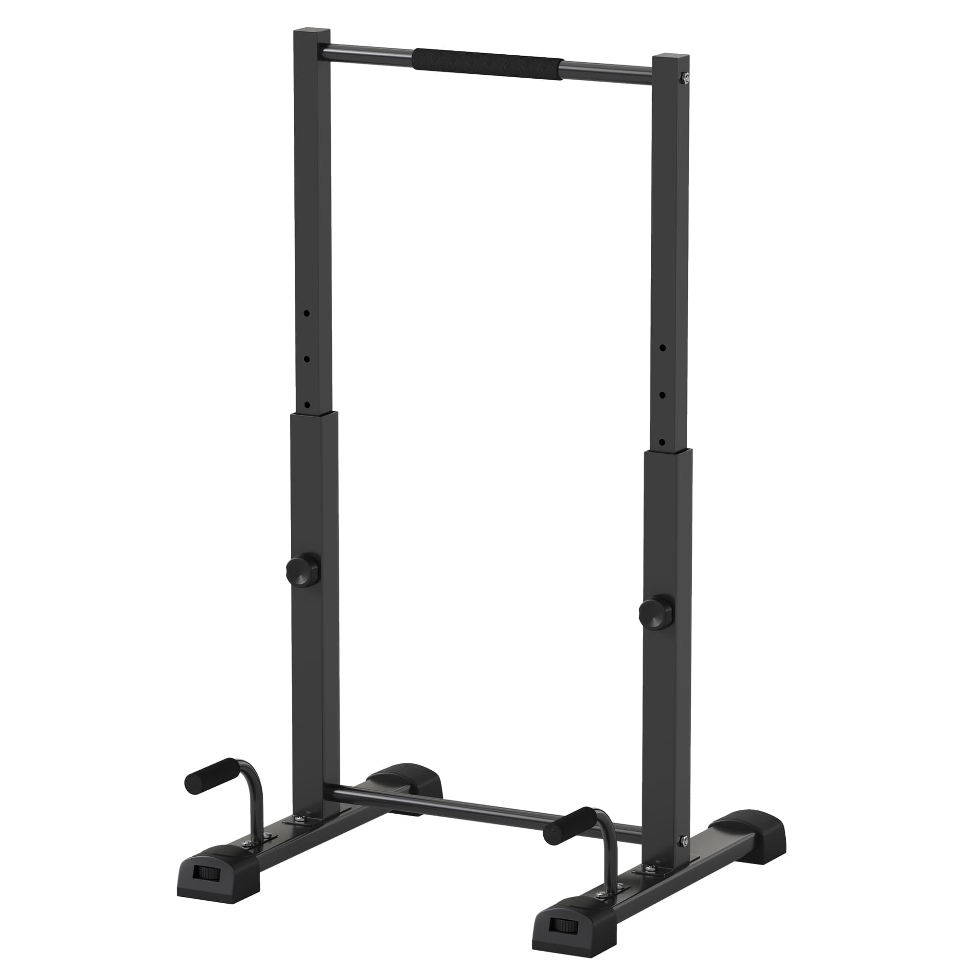 SPORTNOW Station de Dips, Support de Pompes, Ajustable en Hauteur de 93 à 117 cm, Capacité de Charge de 540 kg, Entraînement Complet du Corps, Noir