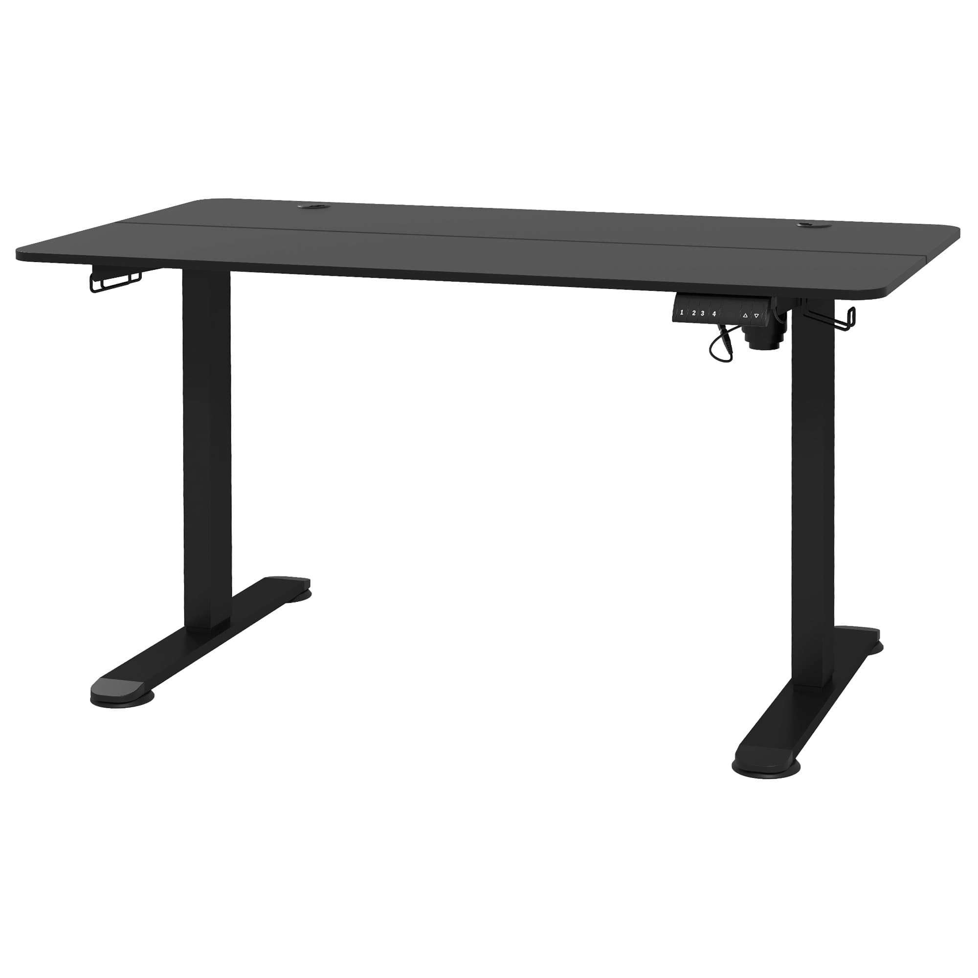 Vinsetto Bureau Debout Réglable en Hauteur Bureau, 140 cm x 70 cm x 116 cm, Noir