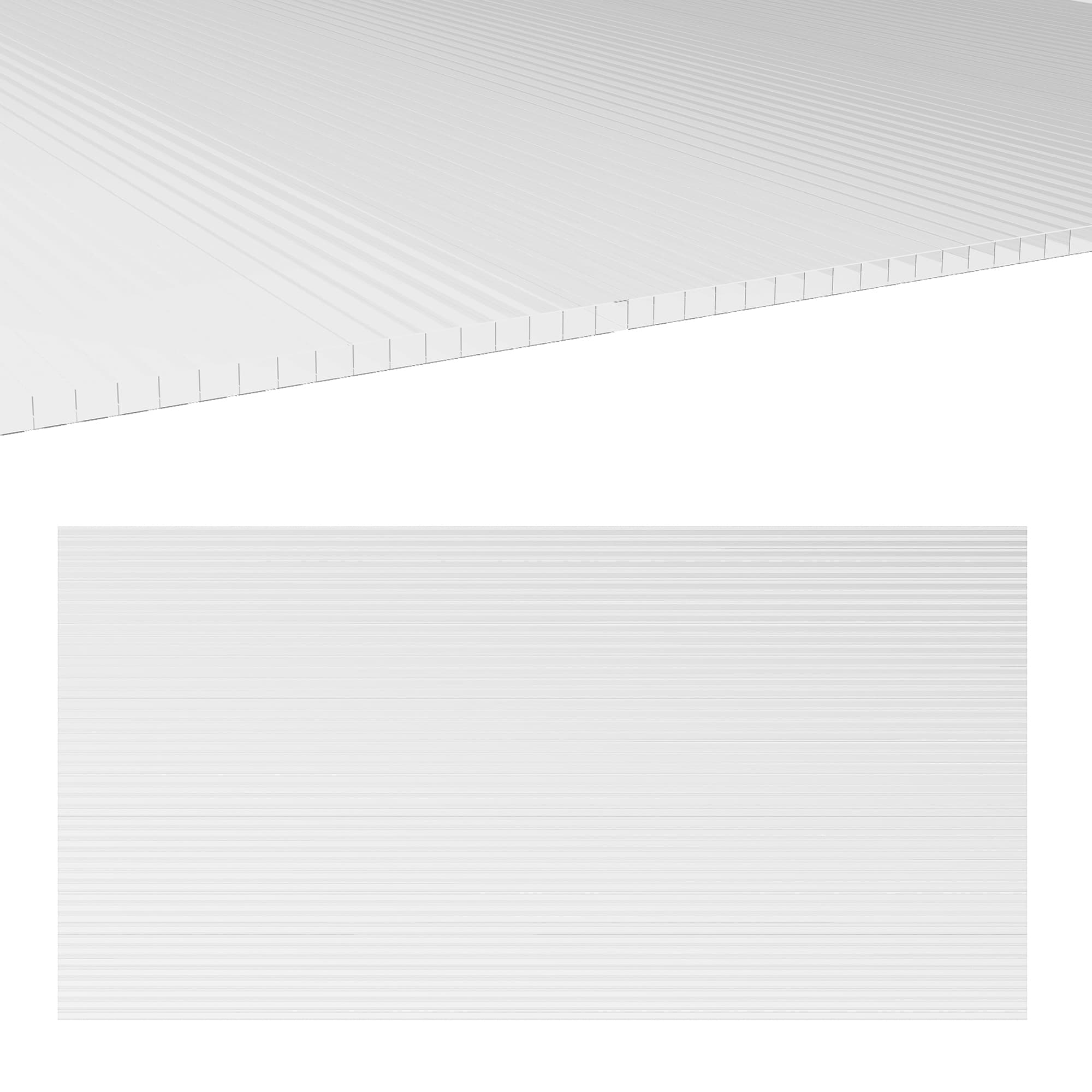 Outsunny Panneaux Alvéolaires en Polycarbonate 4mm Résistants UV Personnalisables 121x61cm Aosom France