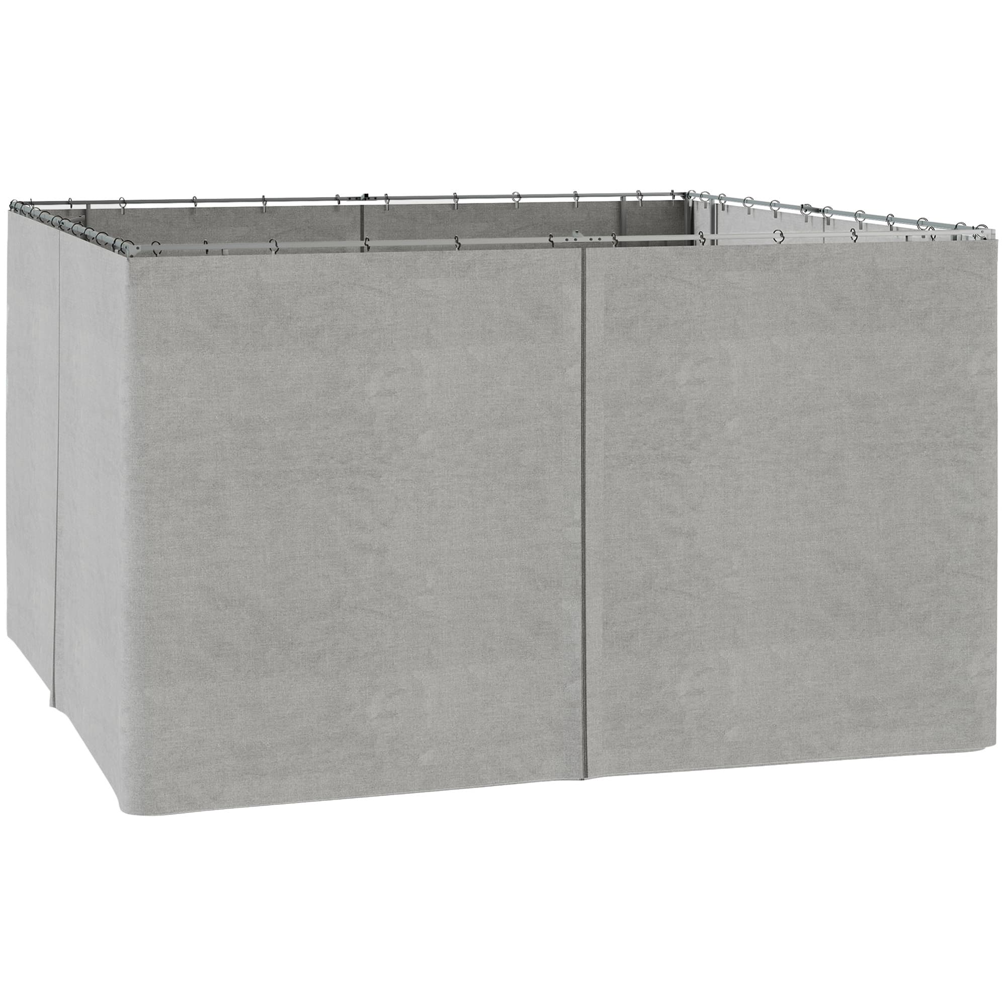 Outsunny 4 parois latérales pour pavillon de jardin tonnelle rigide 300 x 400 cm protéger de la pluie vent soleil gris