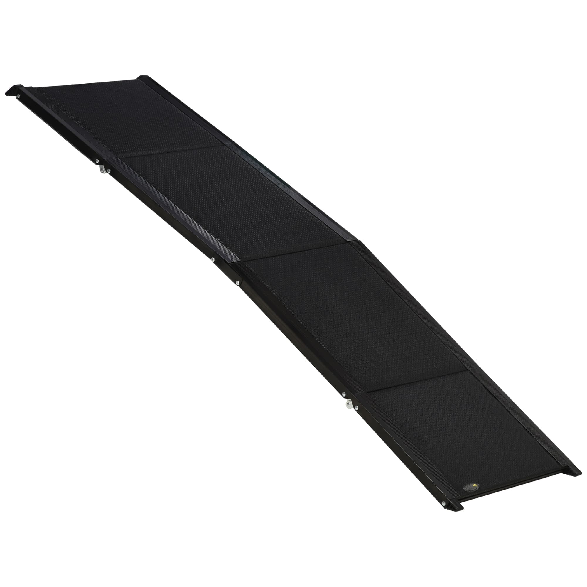 PawHut Rampe pliable pour chiens en alliage d'aluminium, avec surface antidérapante, facile à transporter, 158x43,5x2,5cm, noir