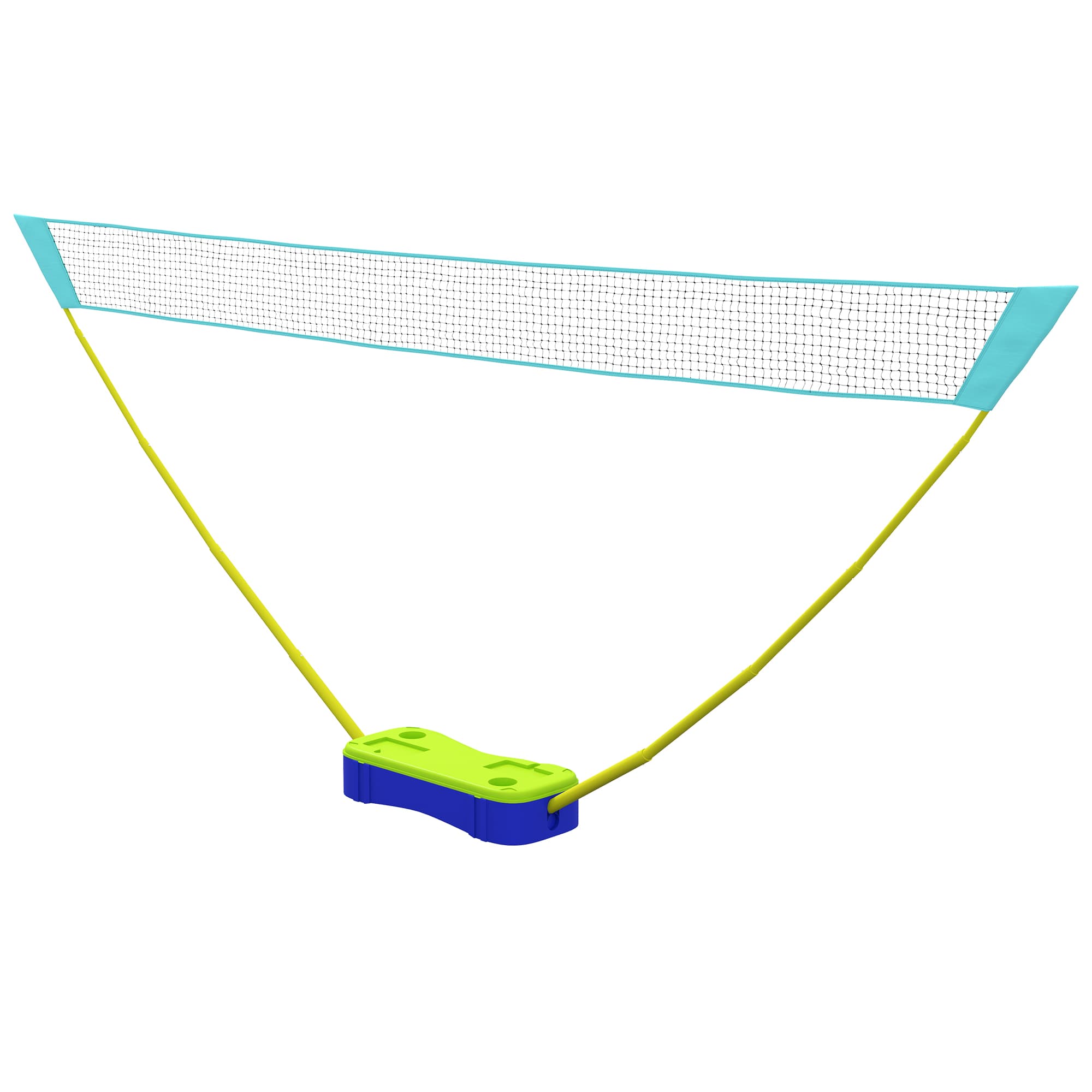 SPORTNOW Ensemble de Filet de Badminton et de Volleyball, 3 pièces, 400 cm x 22,4 cm x 155 cm, Noir + Bleu + Vert
