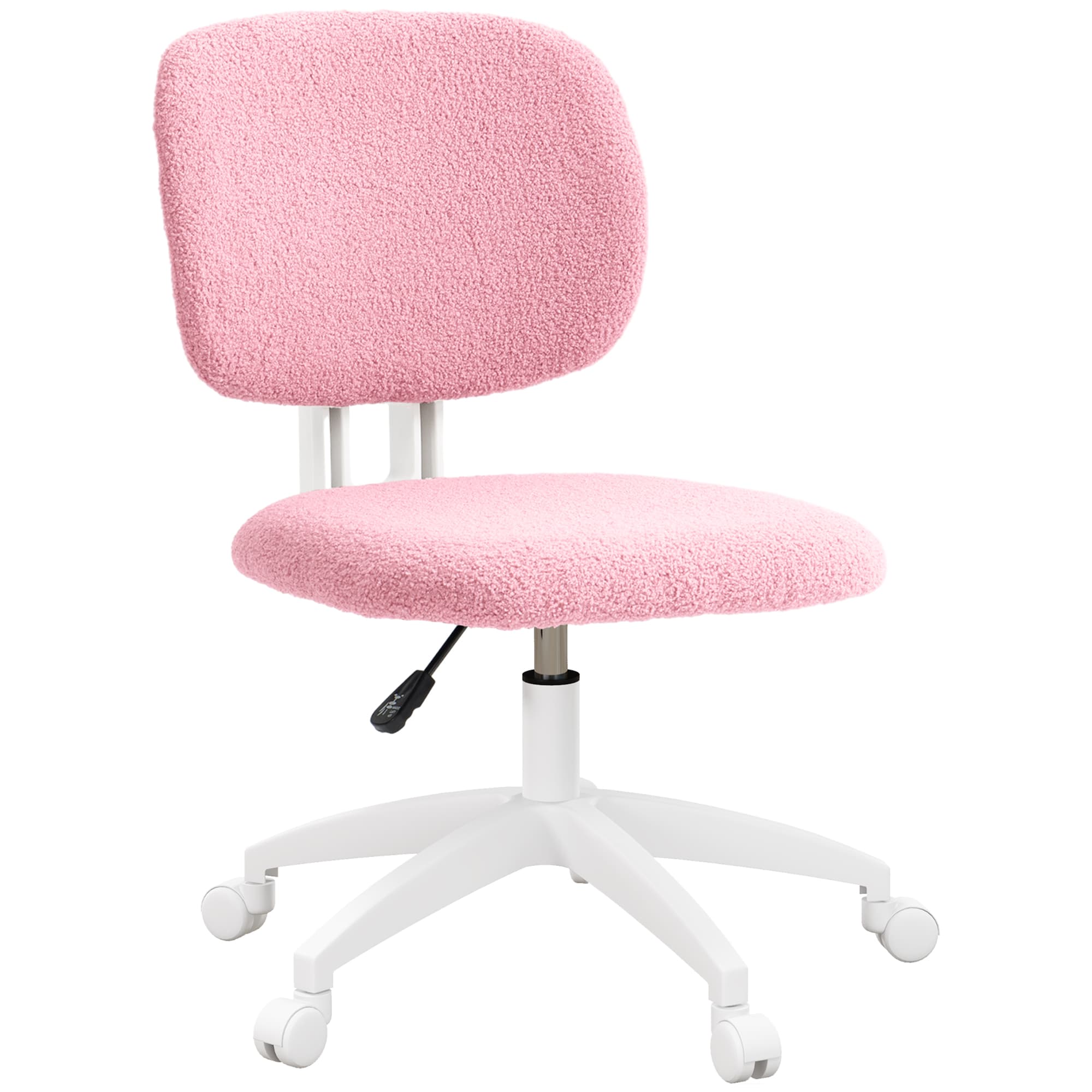 Vinsetto Chaise de Bureau Chaise d'ordinateur pivotante, réglable en hauteur, 48 cm x 53 cm x 80-90 cm, Rose