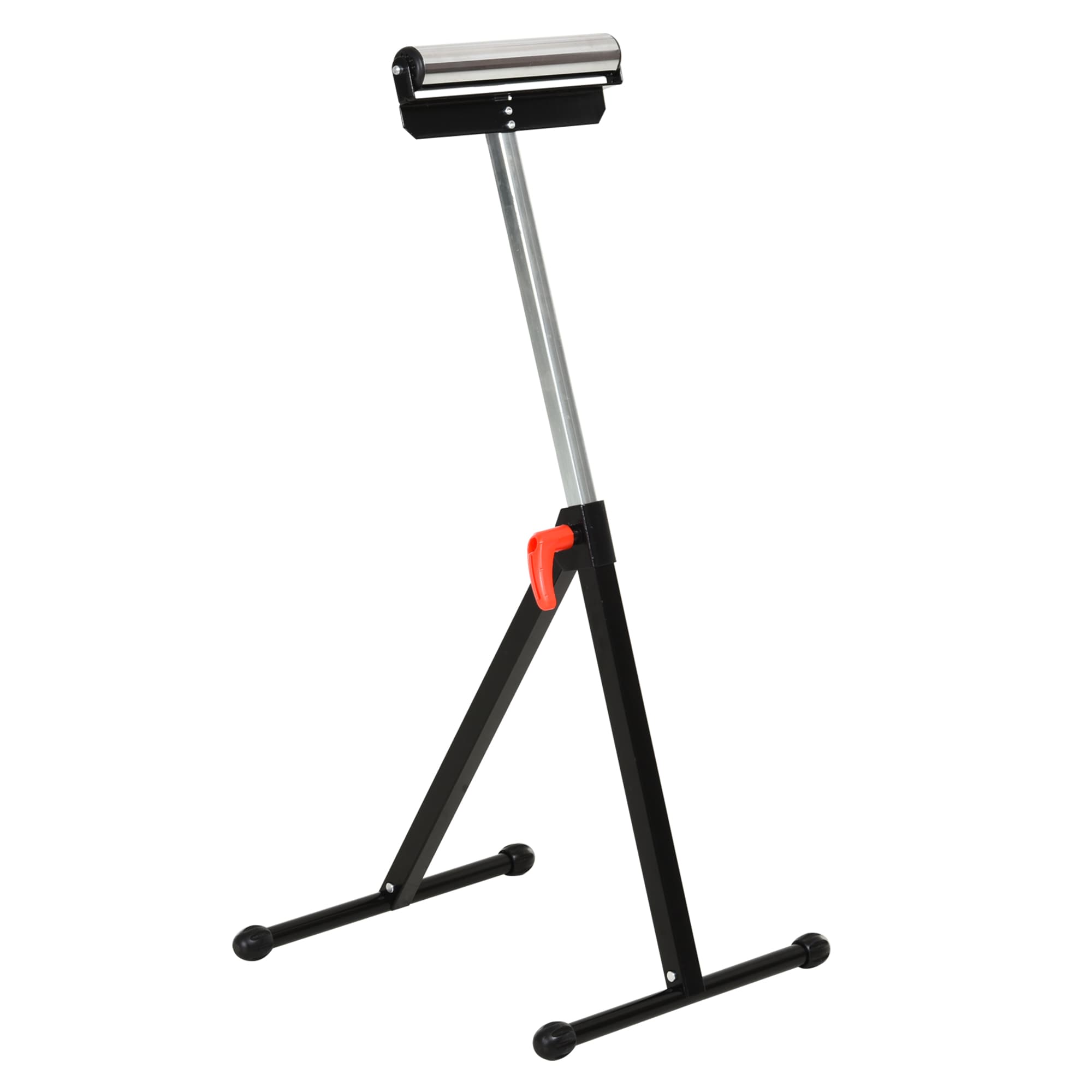 HOMCOM Servante d'atelier à rouleau pliable, support avec rouleau hauteur réglable 68 à 110 cm, charge max. 90 kg, noir