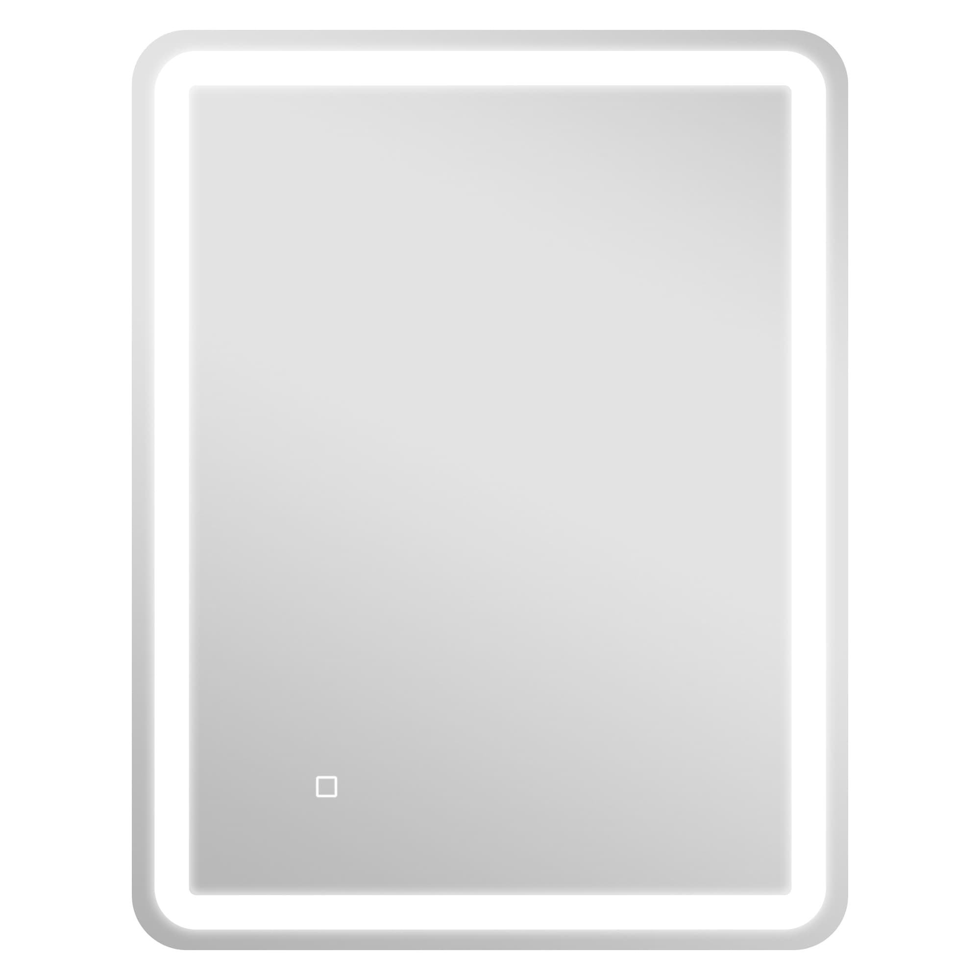 HOMCOM Miroir de salle de bain rectangulaire LED fonction anti-buée luminosité réglable fonction mémoire 70 x 90 cm argent
