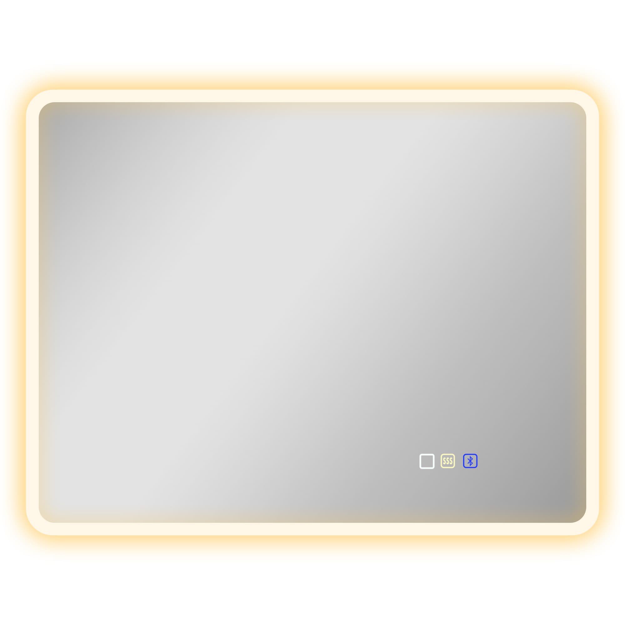 HOMCOM Miroir salle de bain LED bluetooth 70 x 90 cm interrupteur tactile lumière réglable 3 couleurs anti-buée mémoire argent
