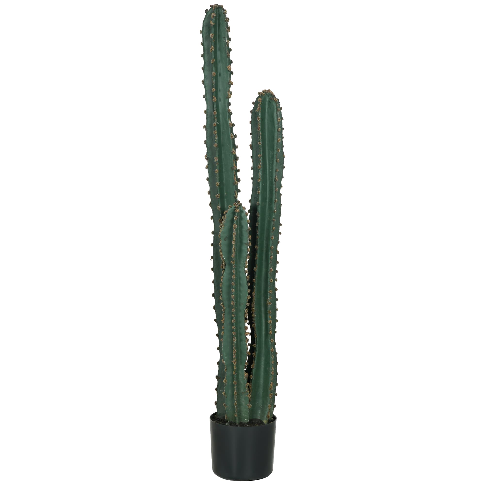 Outsunny Cactus Artificiel Déco Réaliste Intérieur/Extérieur Hauteur 120cm Vert Aosom France