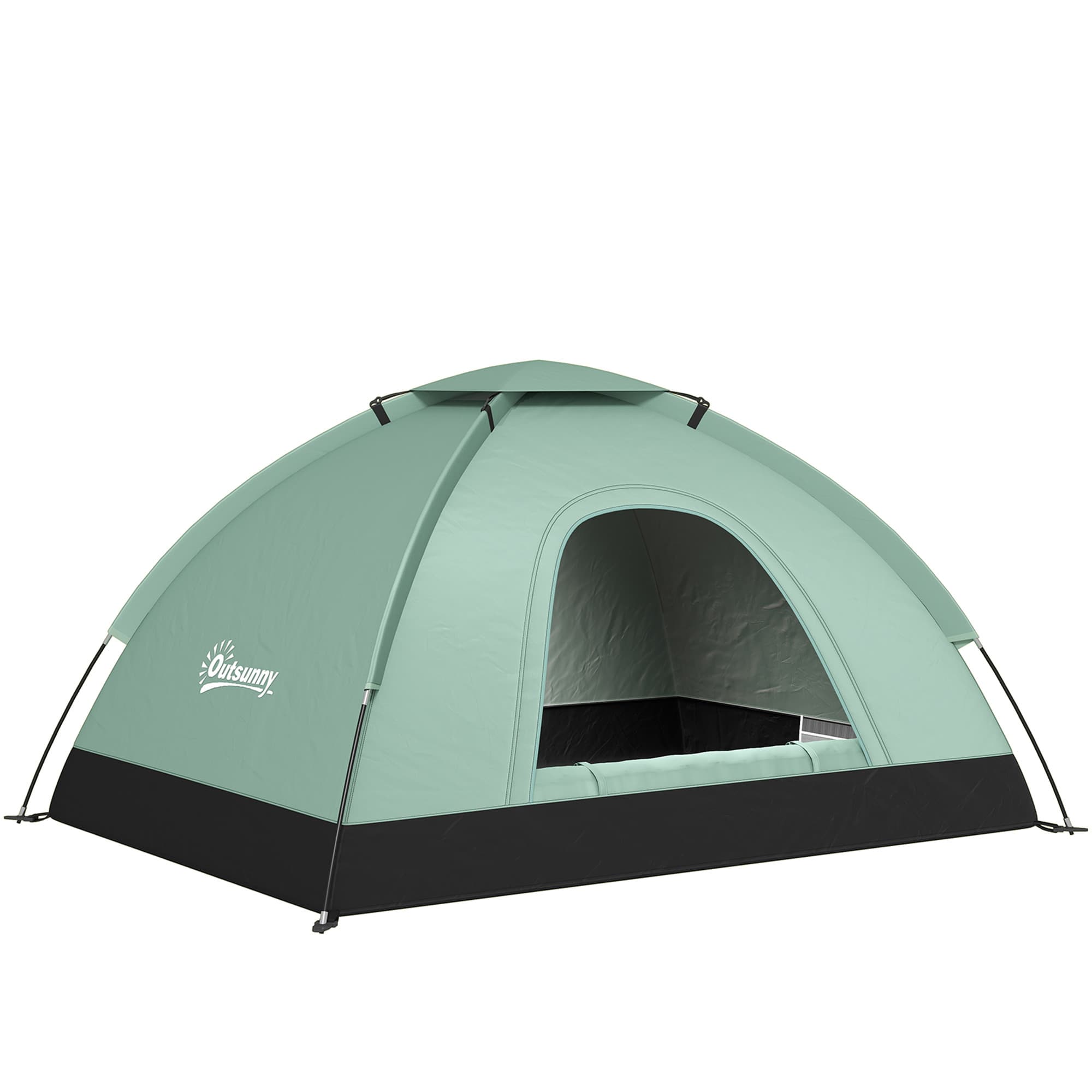 Outsunny Tente de camping 2 personnes camouflage tente dôme légère ventilée facile à monter avec portes zippées Aosom France
