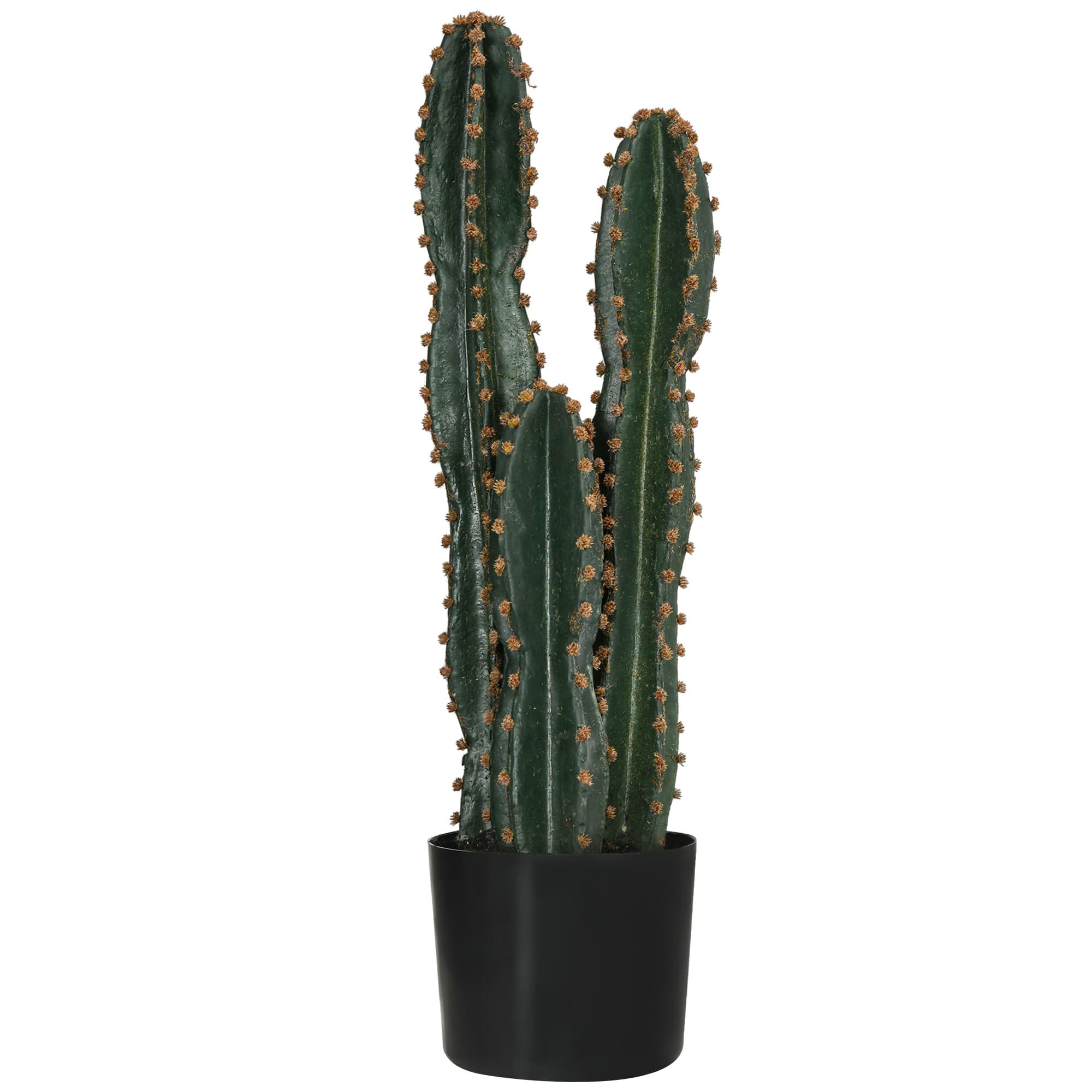 Outsunny Cactus artificiel grand réalisme plante artificielle grande taille dim. Ø 17 x 60H cm vert
