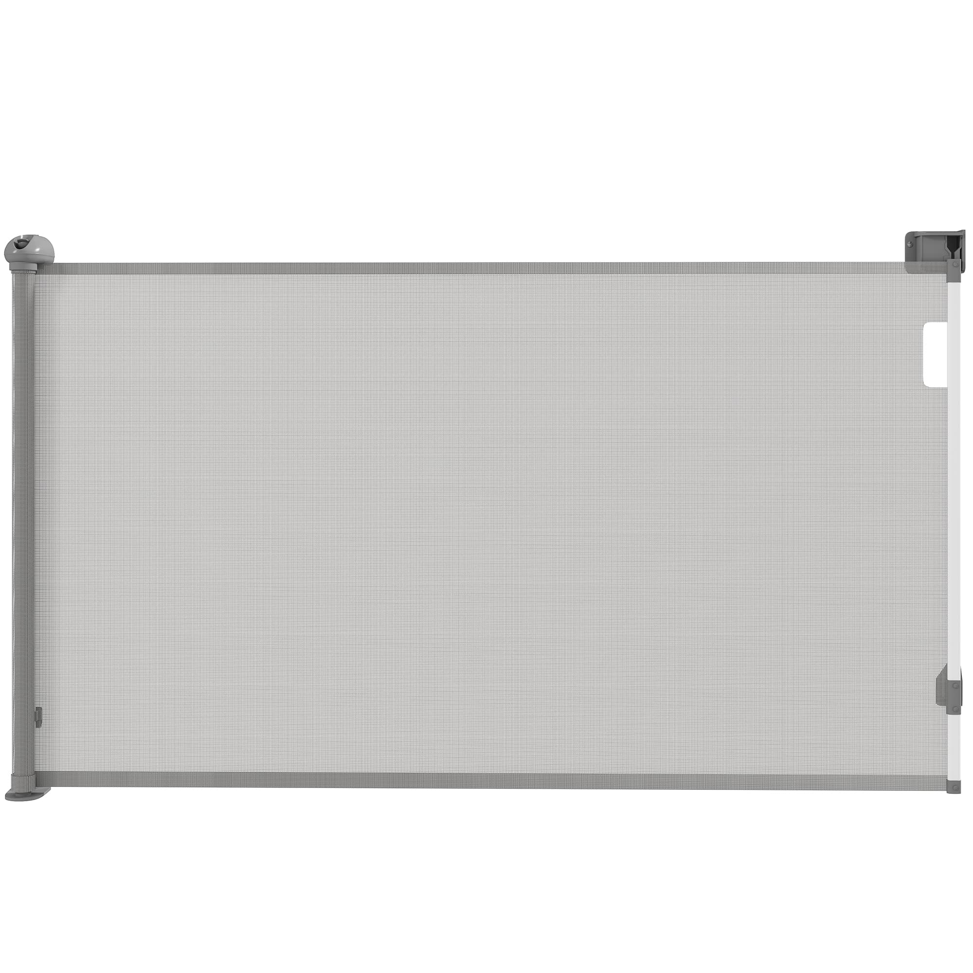 PawHut Barrière rétractable pour chien de 0 à144 cm verrouillage automatique - gris