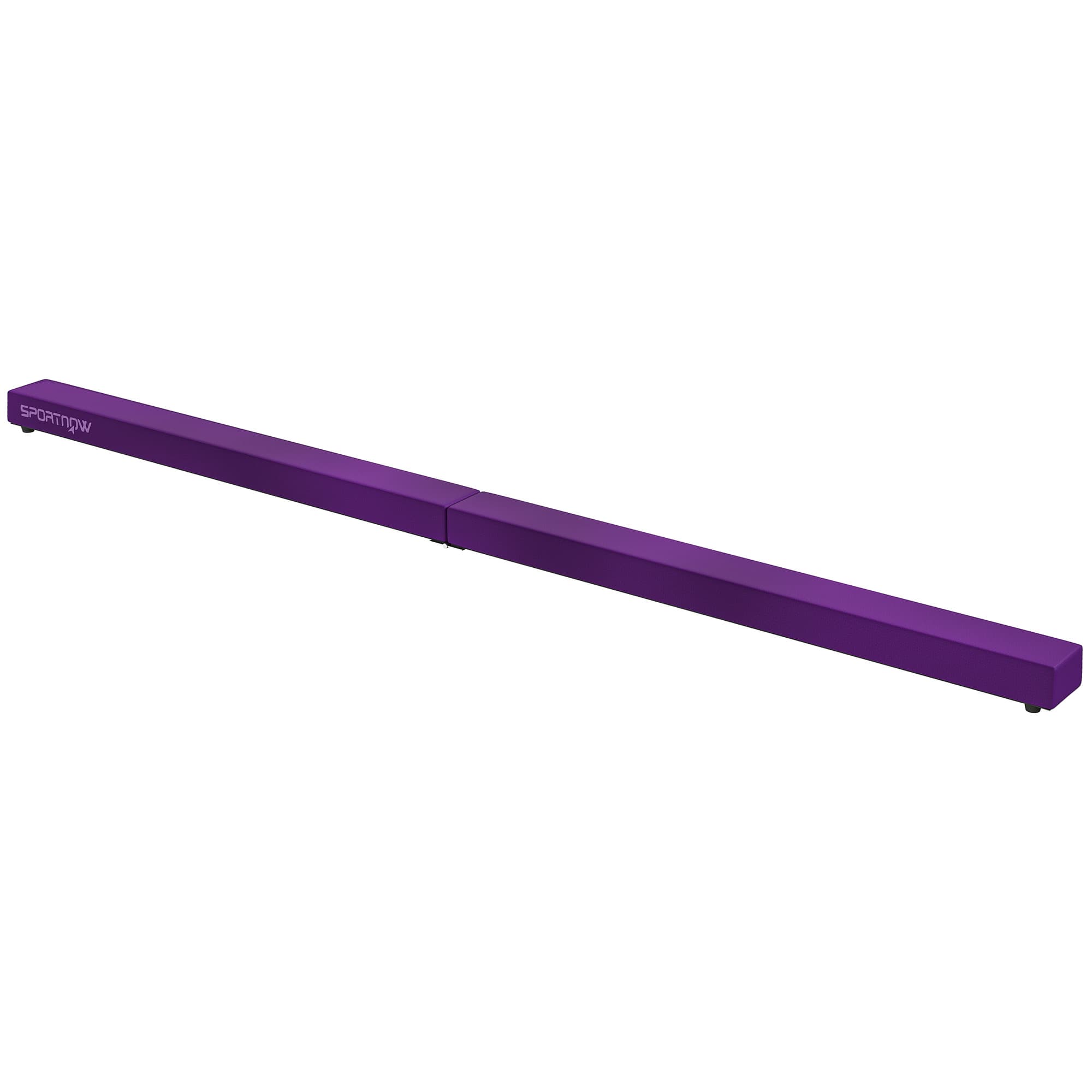 SPORTNOW Poutre gymnastique pliable 210 cm en velours, poutre d'équilibre avec fond antidérapant, pour enfants et adultes, violet