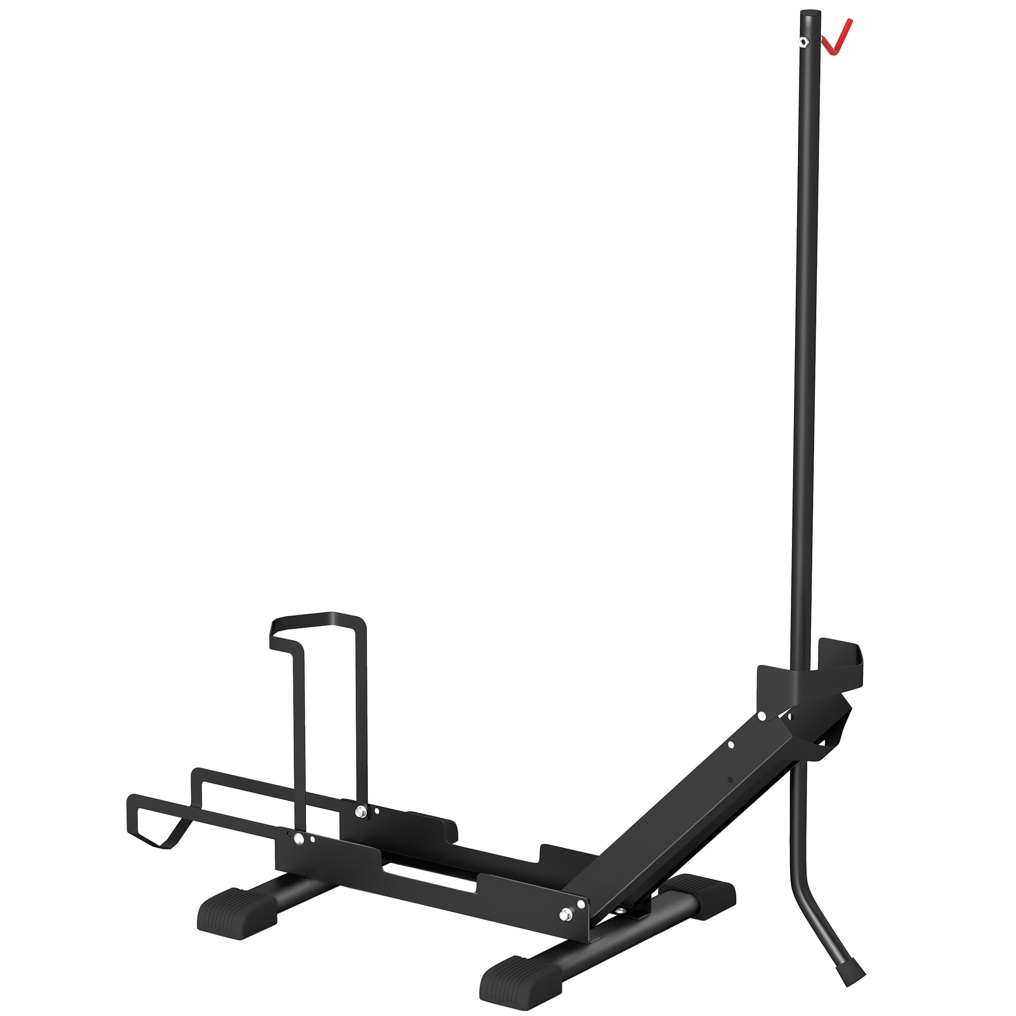 SPORTNOW Support de vélo réglable en hauteur, support de sol autoportant pliable pour vélo de 20 à 29 pouces, noir