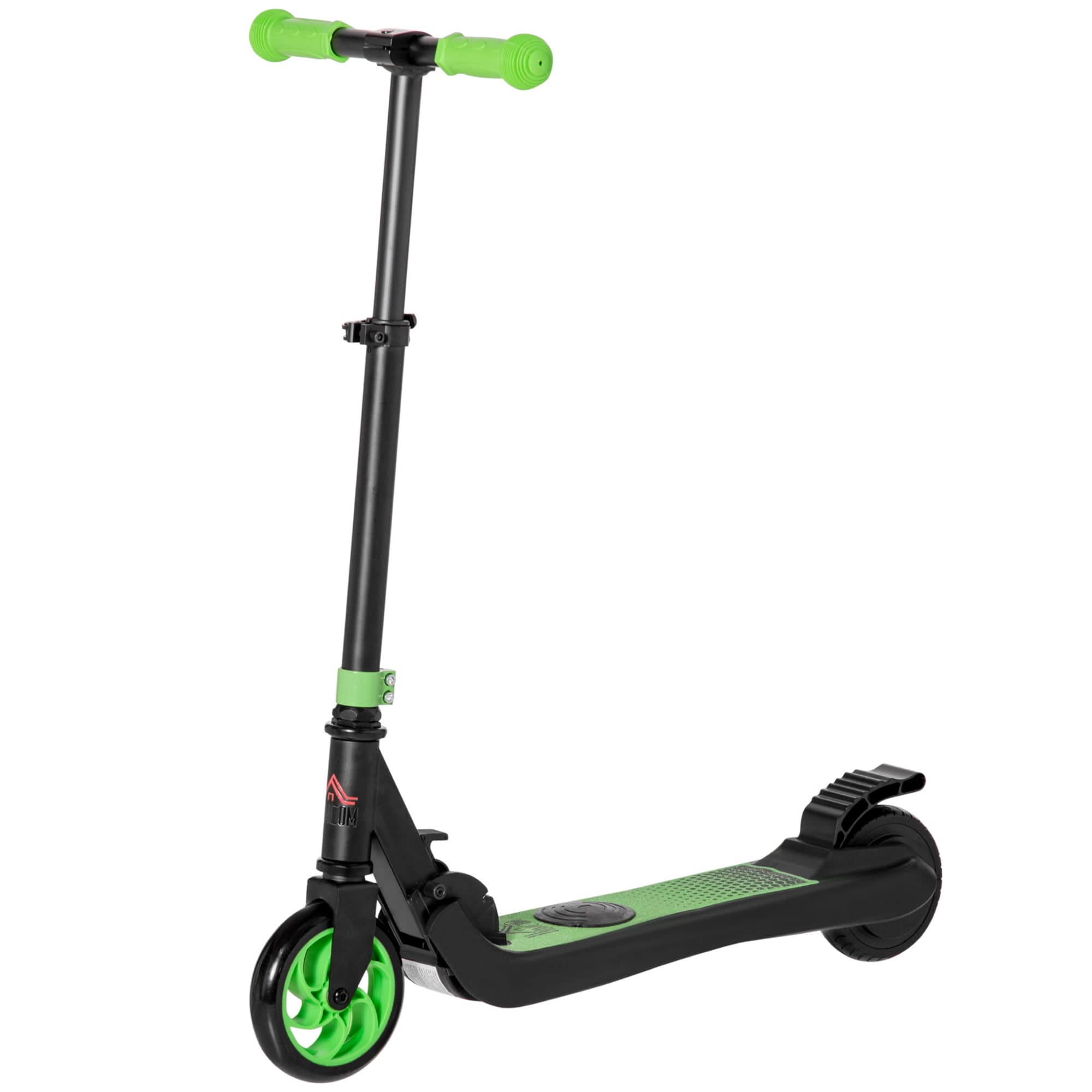 HOMCOM Trottinette électrique enfants 6 ans + pliable scooter électrique vitesse 8 km/h 71x36,5x75-80cm, aluminium, acier, vert