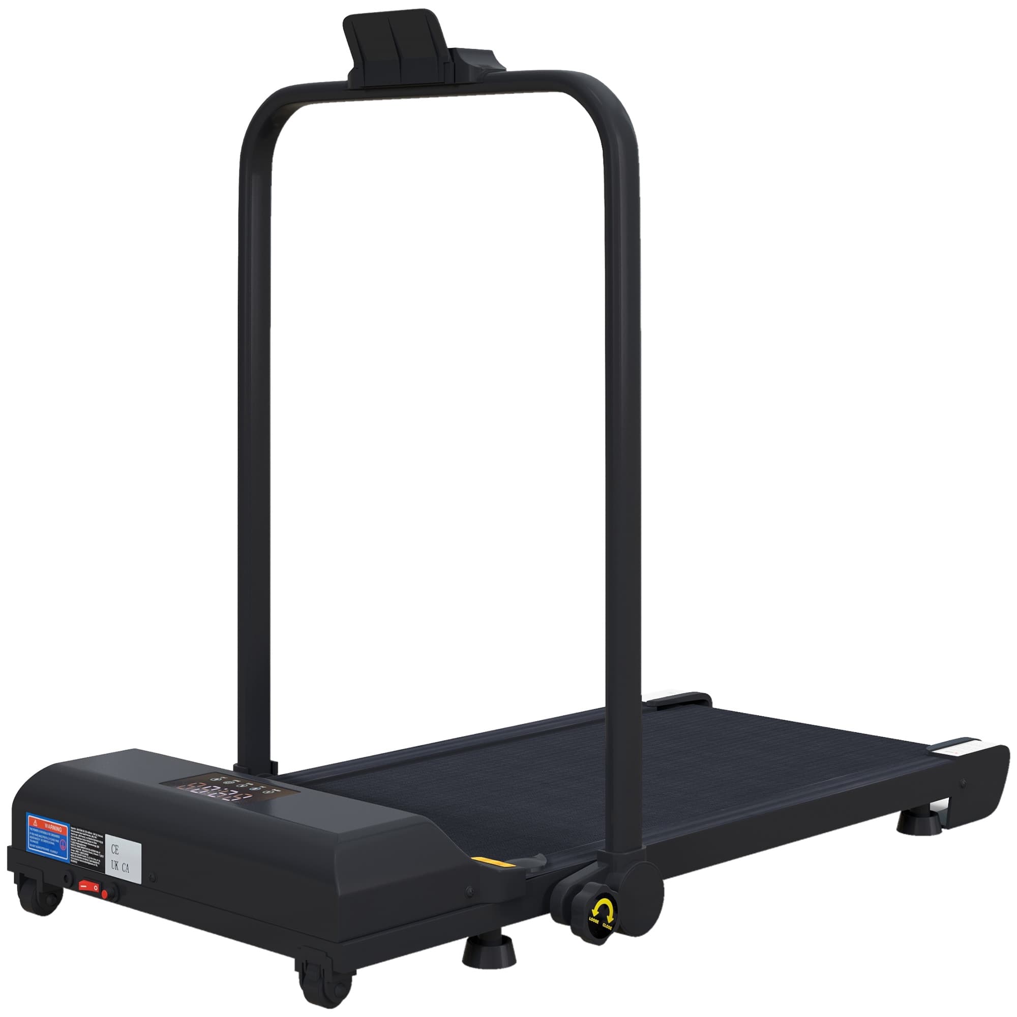 HOMCOM Tapis de course électrique pliant 2 en 1, 1-10 km/h, tapis de marche électrique avec télécommande 130 x 59 x 96 cm noir