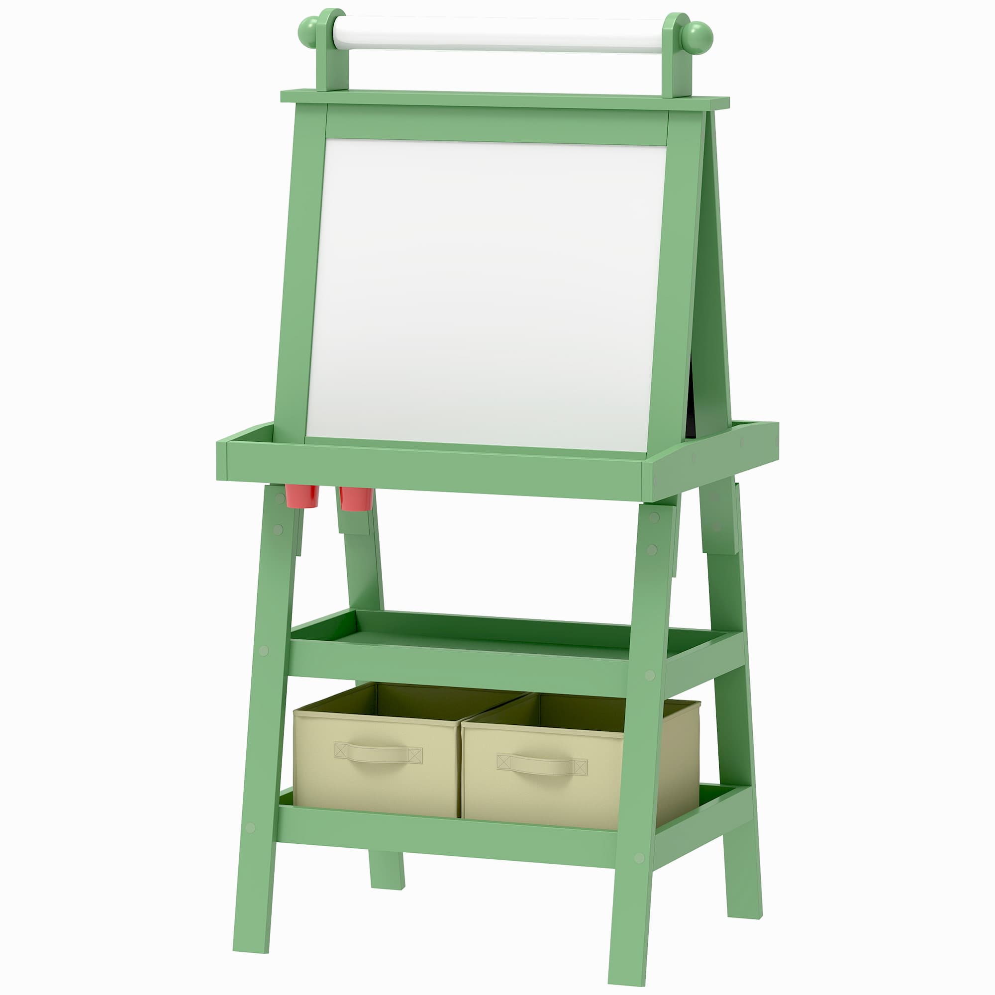 AIYAPLAY tableau chevalet pour enfant 3 en 1, tableau blanc magnétique, stimule créativité, 3-6 ans, vert Aosom France