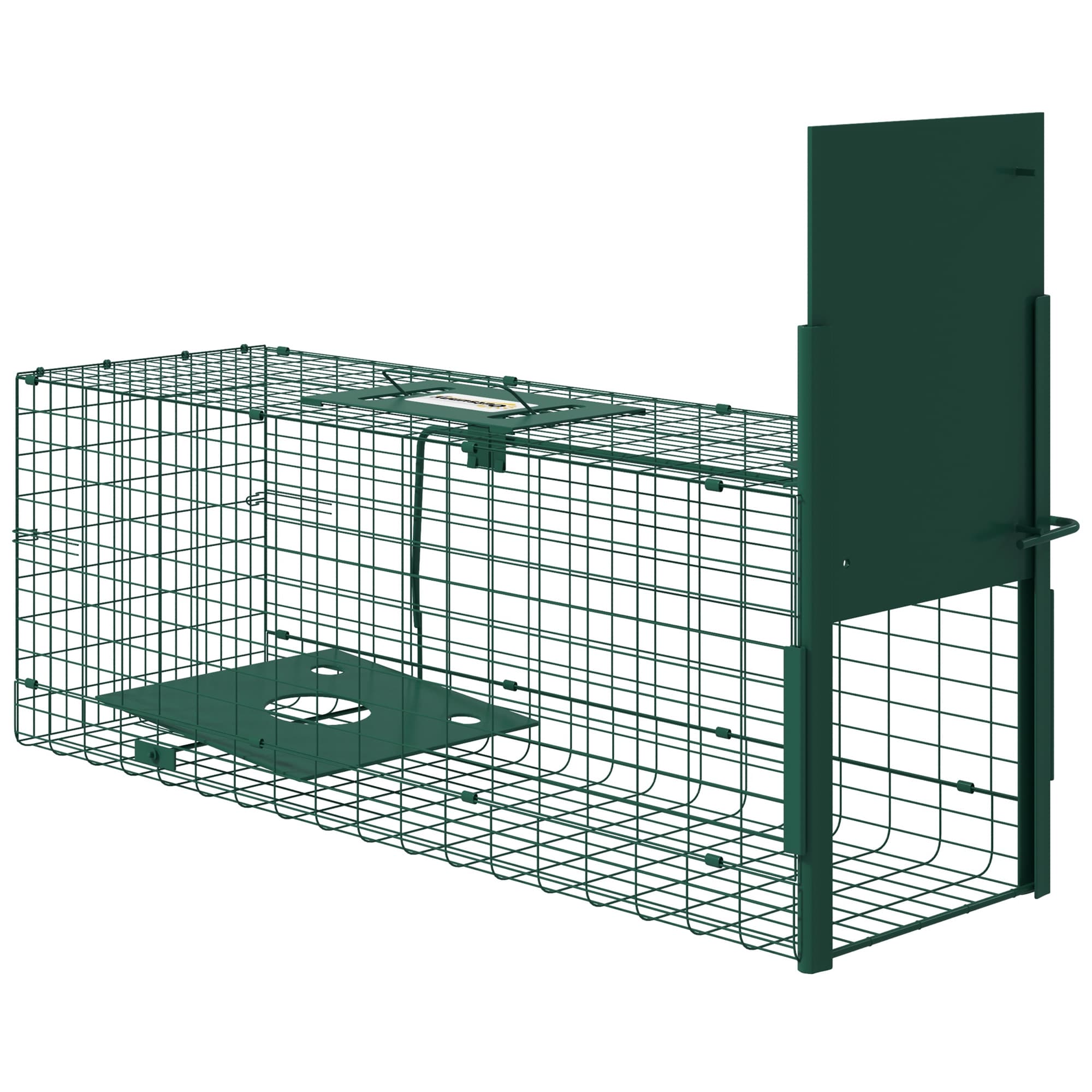 Outsunny Cage attrape animaux nuisibles 1 entrée dim. 80L x 25l x 30H cm vert foncé