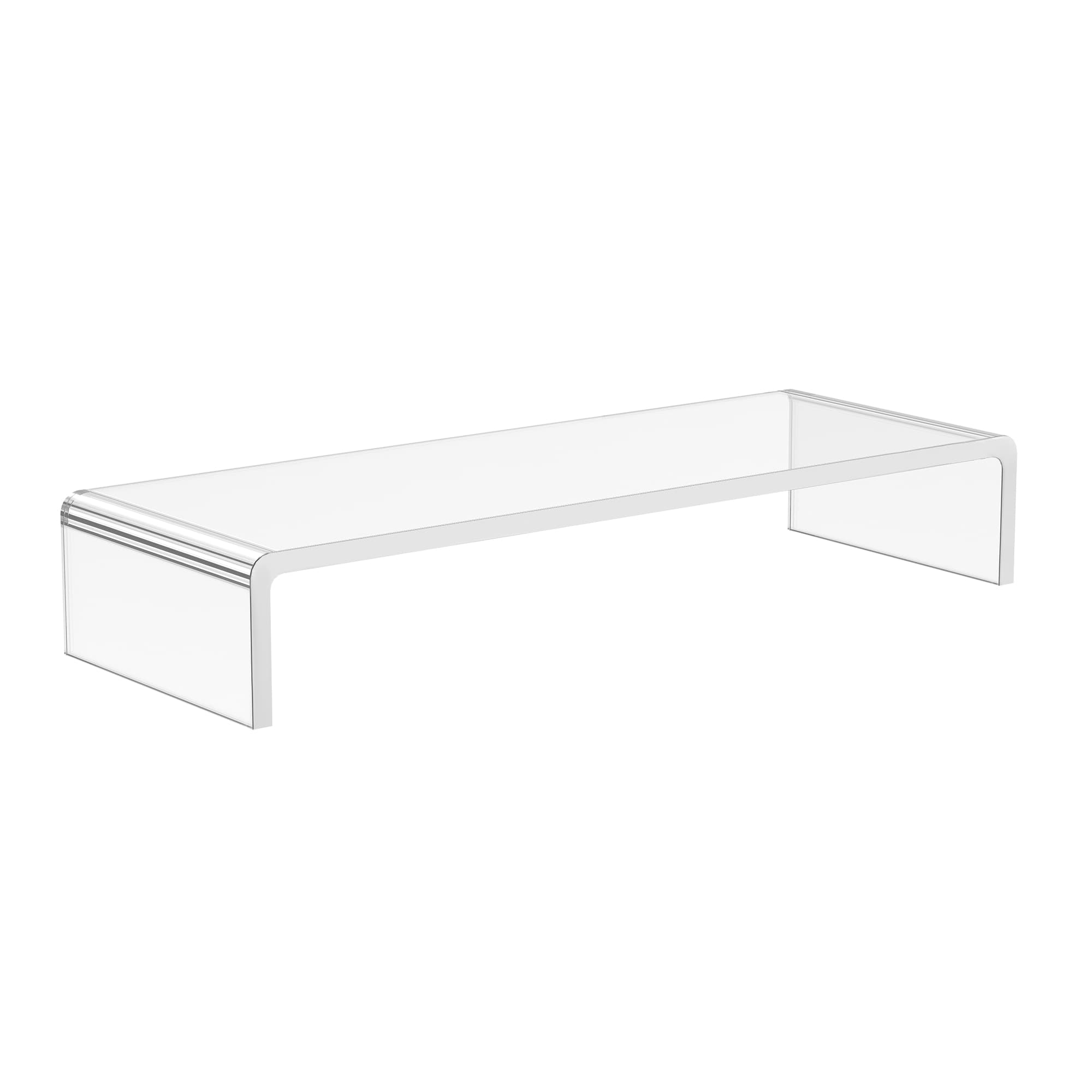 Support écran moniteur acrylique transparent moderne 530 x 190 x 90 mm neuf