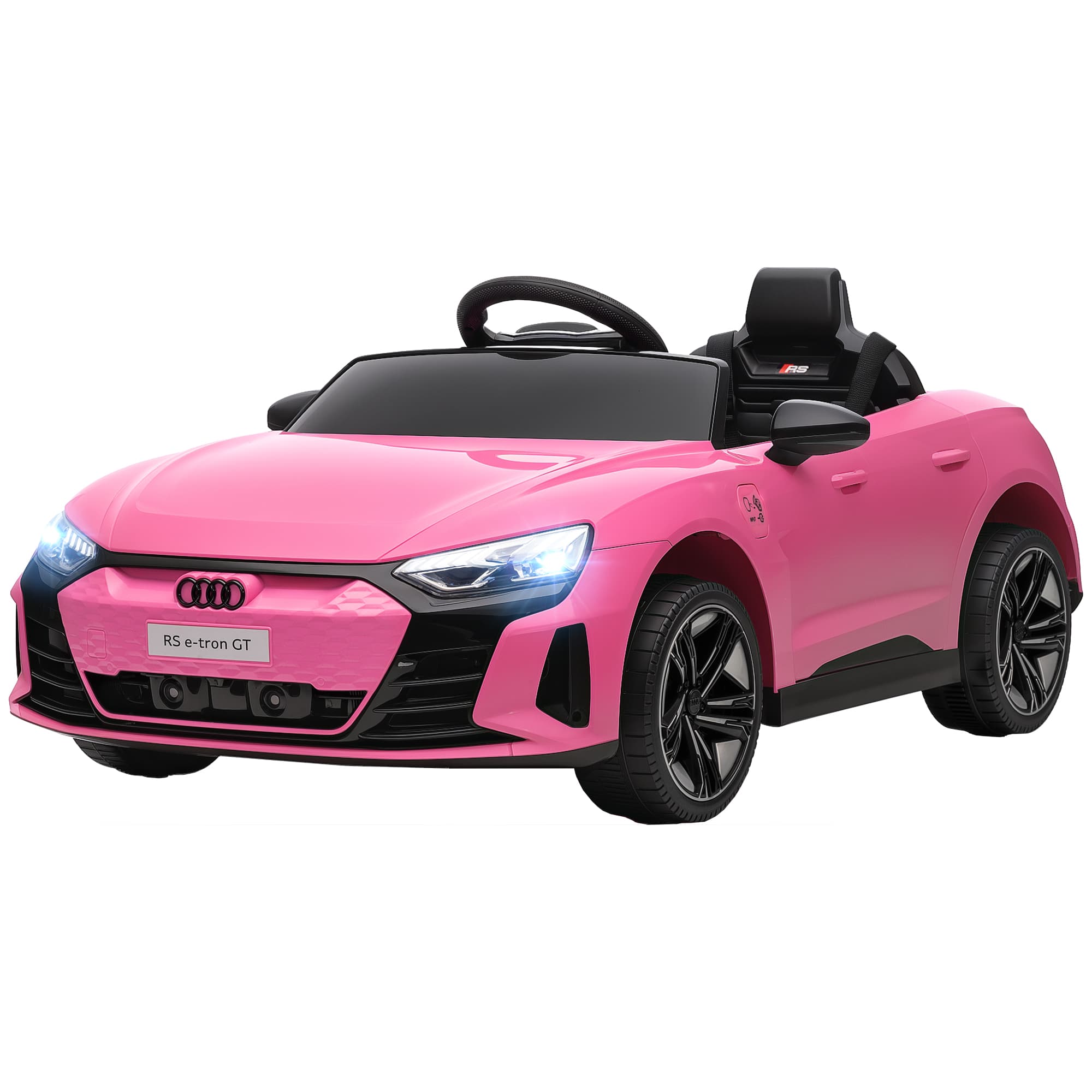 HOMCOM Voiture véhicule électrique enfant 12 V - télécommande parentale - effets sonores, lumineux - Audi RS E-tron GT rose