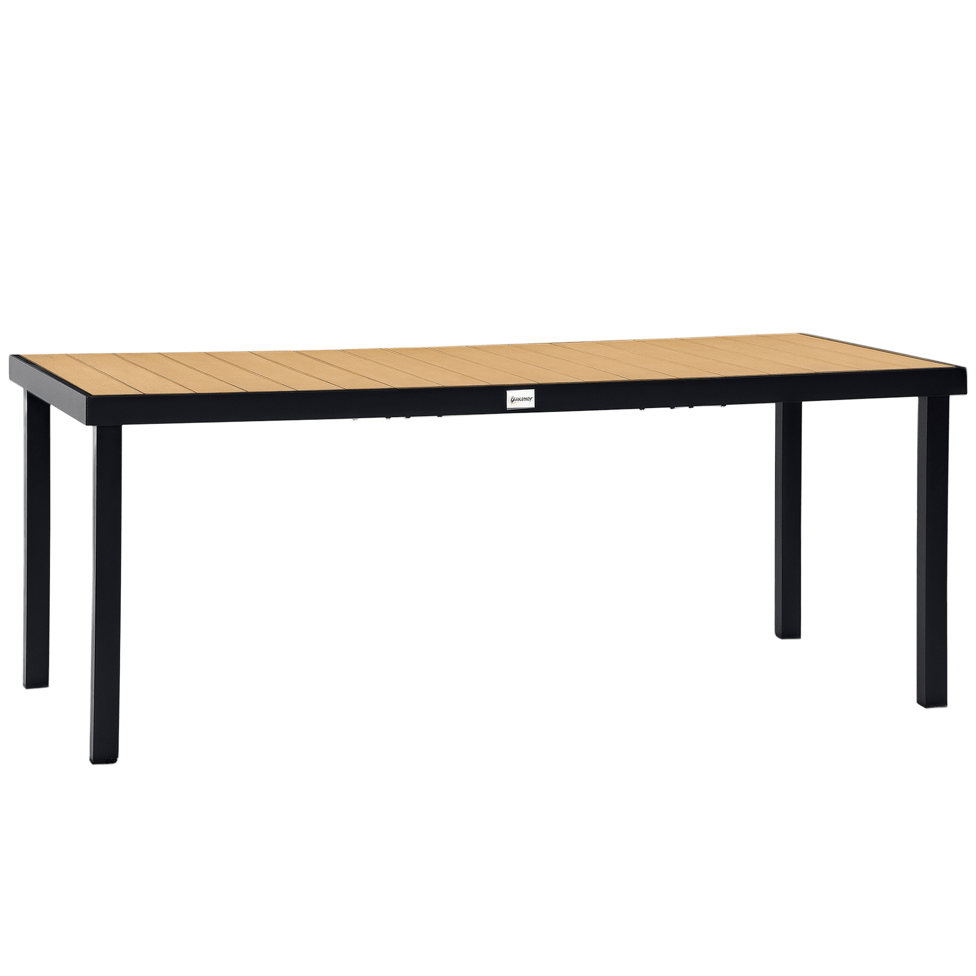 Outsunny Table de jardin rectangulaire pour 8 personnes en aluminium table de salle à manger extétieur plateau PE à lattes Aosom France