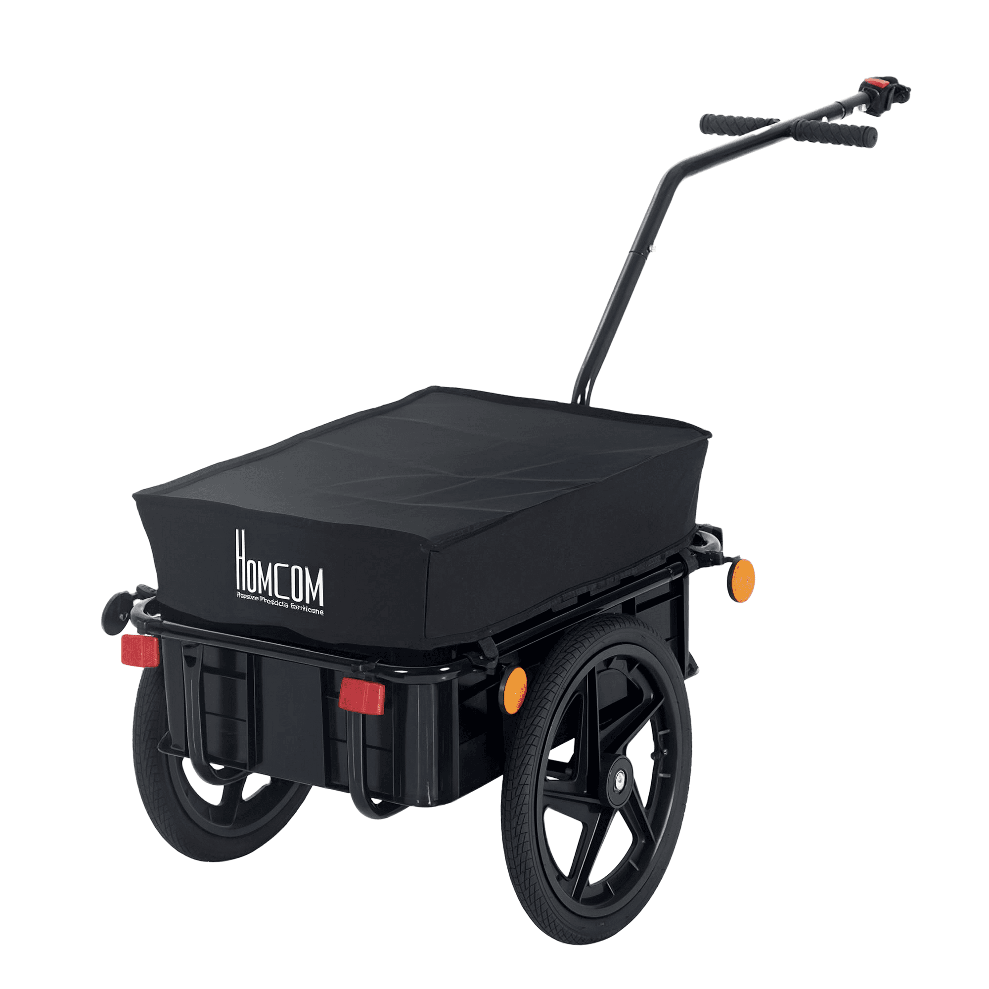 HOMCOM Remorque vélo remorque de transport pour vélo 144L x 59l x 80H cm barre d'attelage universelle acier noir