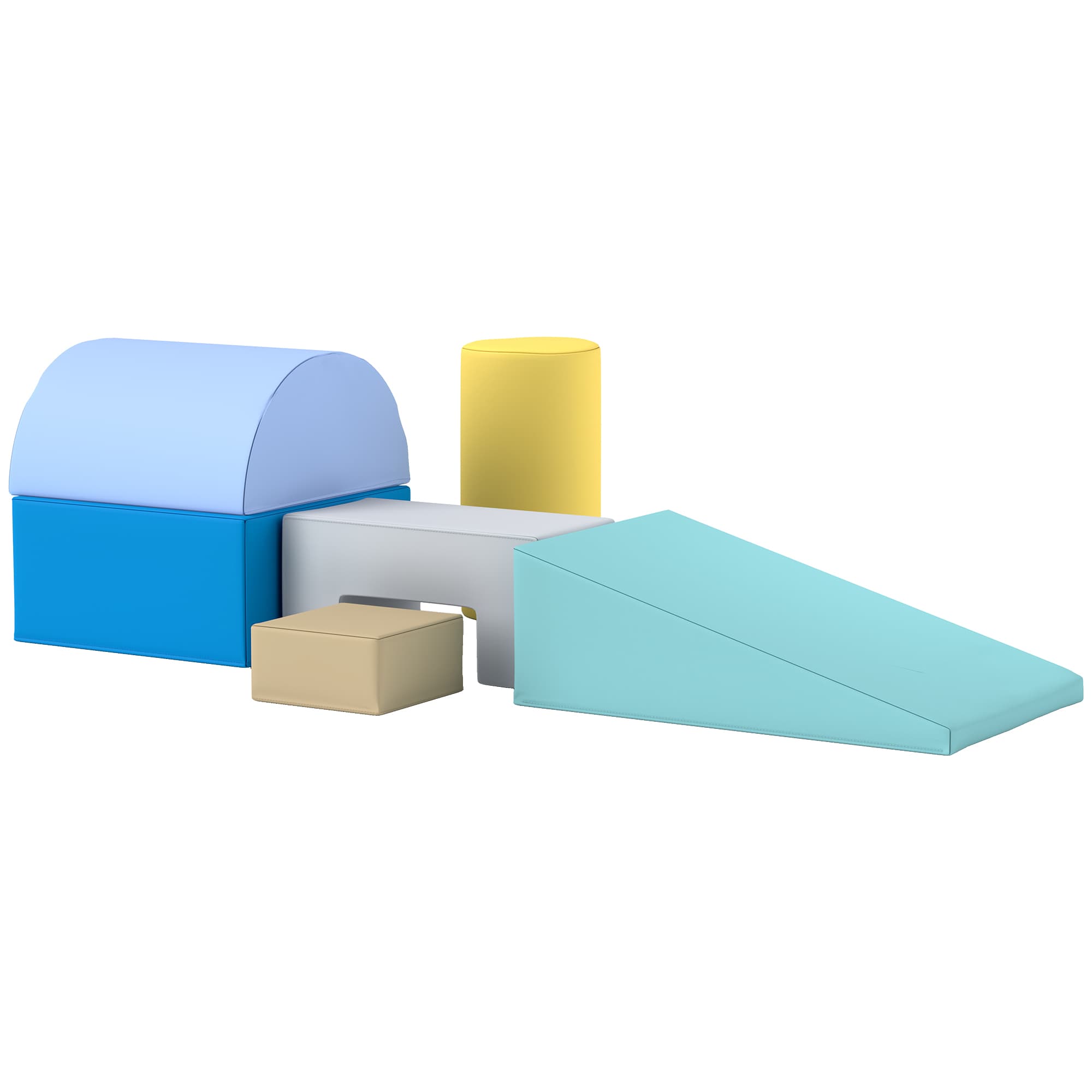 AIYAPLAY 6 blocs de construction en mousse XXL - jeux éducatif - module motricité - certifiés normes EN71-1-2-3 - mousse PU 20D