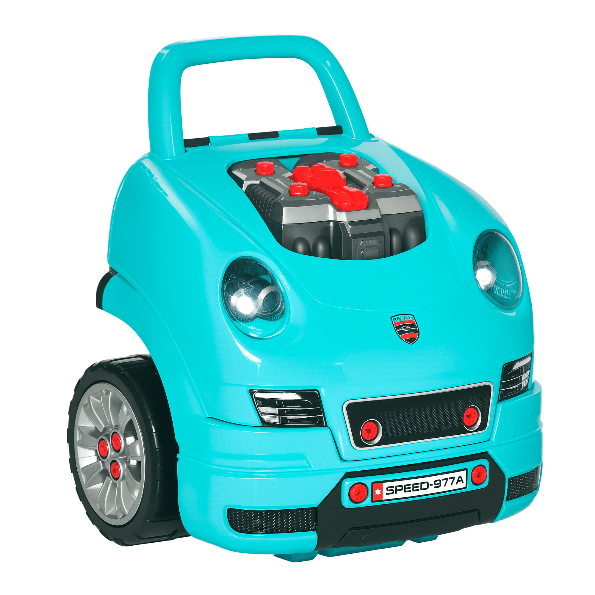 HOMCOM Camion mécano 2 en 1 jouet bricolage enfant jeu d'imitation mécanicien nombreux qccessoires total de 61 pièces bleu
