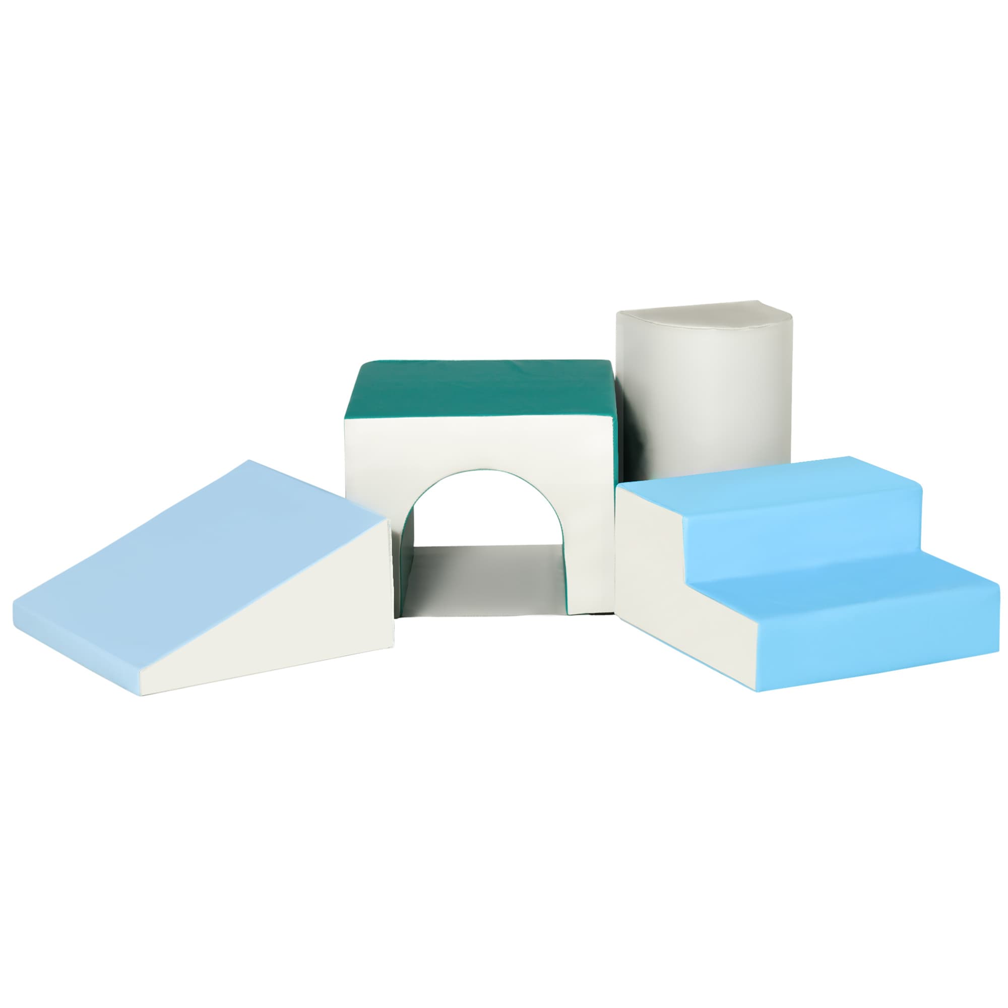 HOMCOM 4PCS Module motricité bébé parcours motricité bébé en mousse EPE pour enfants d'âge préscolaire, multicolore