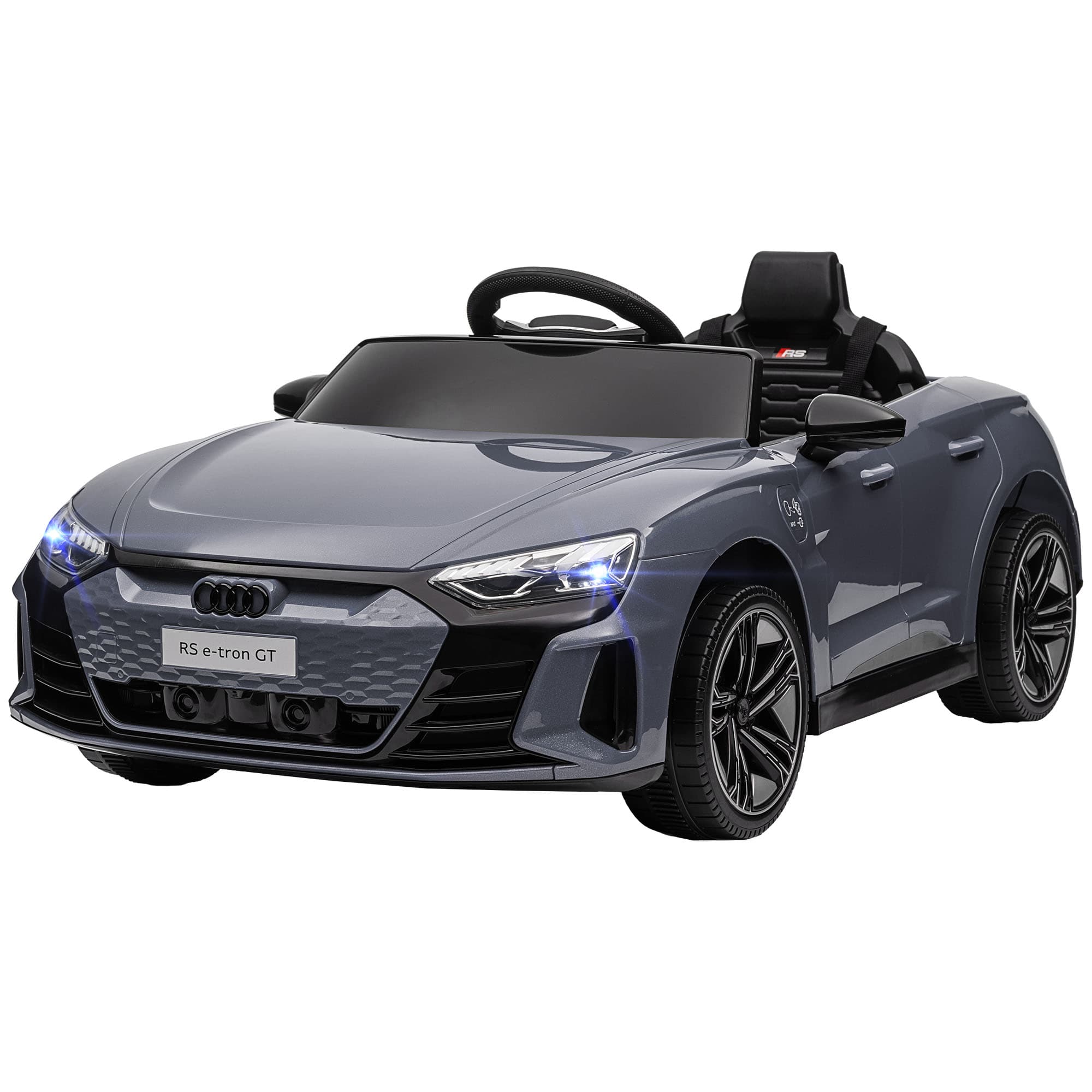 HOMCOM Voiture Électrique pour Enfants de +3 Ans AUDI RS e-tron GT Voiture de Batterie avec Télécommande 103x58x41 cm Gris