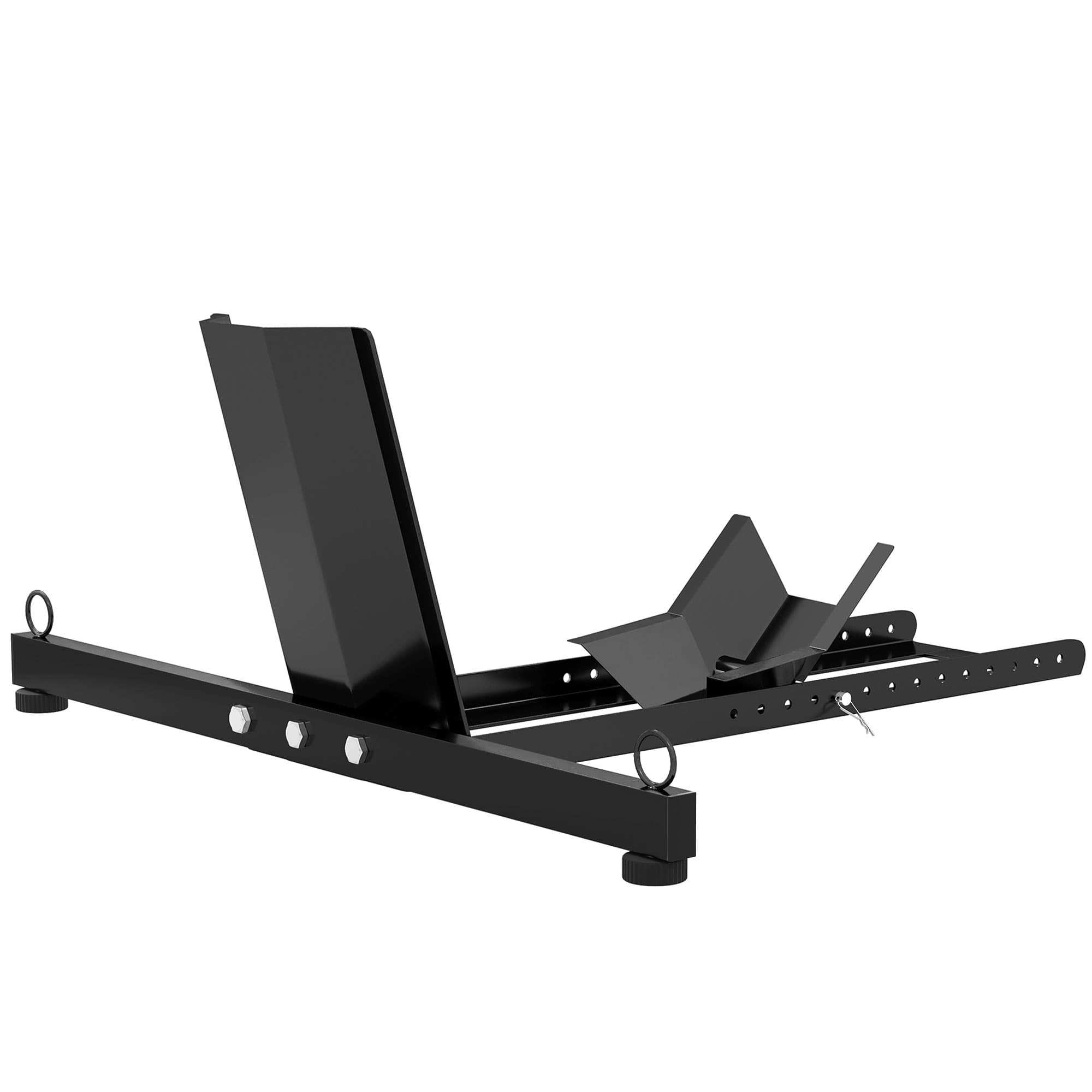 HOMCOM Bloque roue de moto pour pneu avant support de verrouillage réglable sur 14 niveaux pour Ø34-84 cm capacité 816,5kg noir