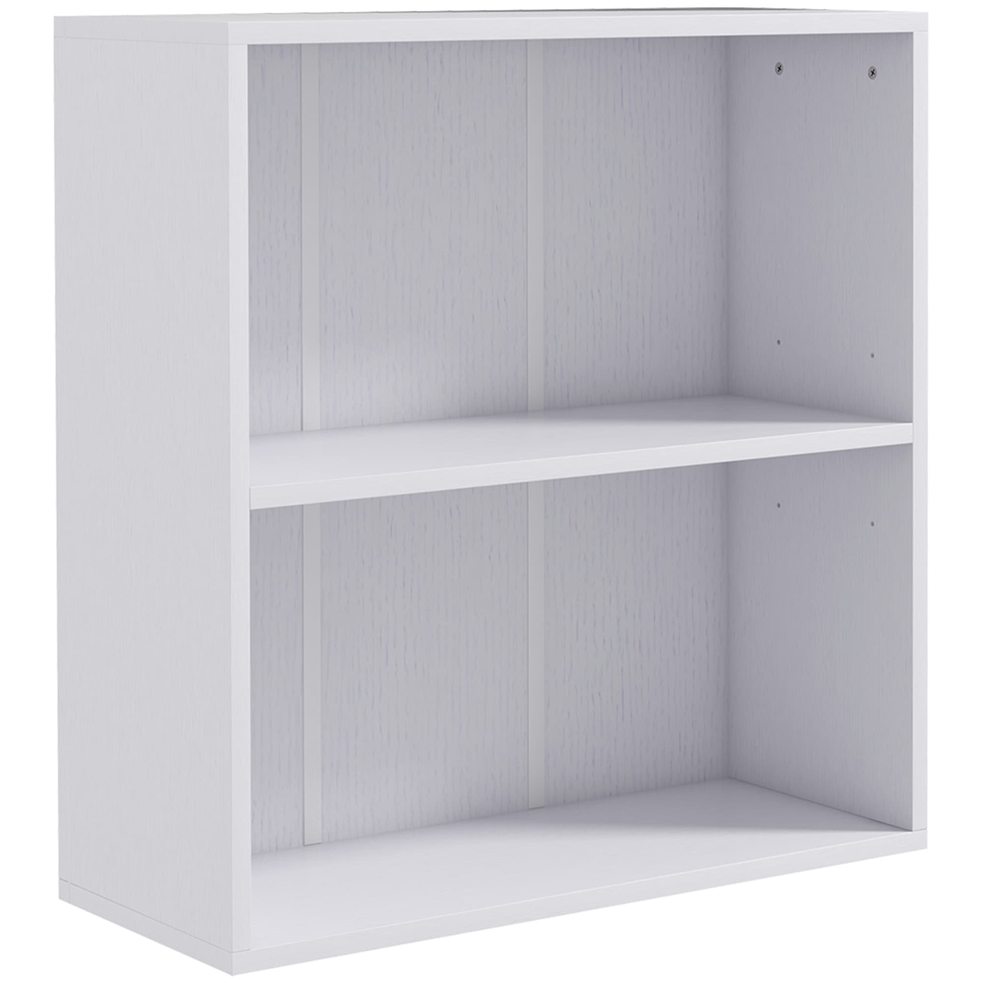 HOMCOM Bibliothèque étagère de rangement avec 2 compartiments et étagère réglable, 60 x 24 x 63 cm, blanc