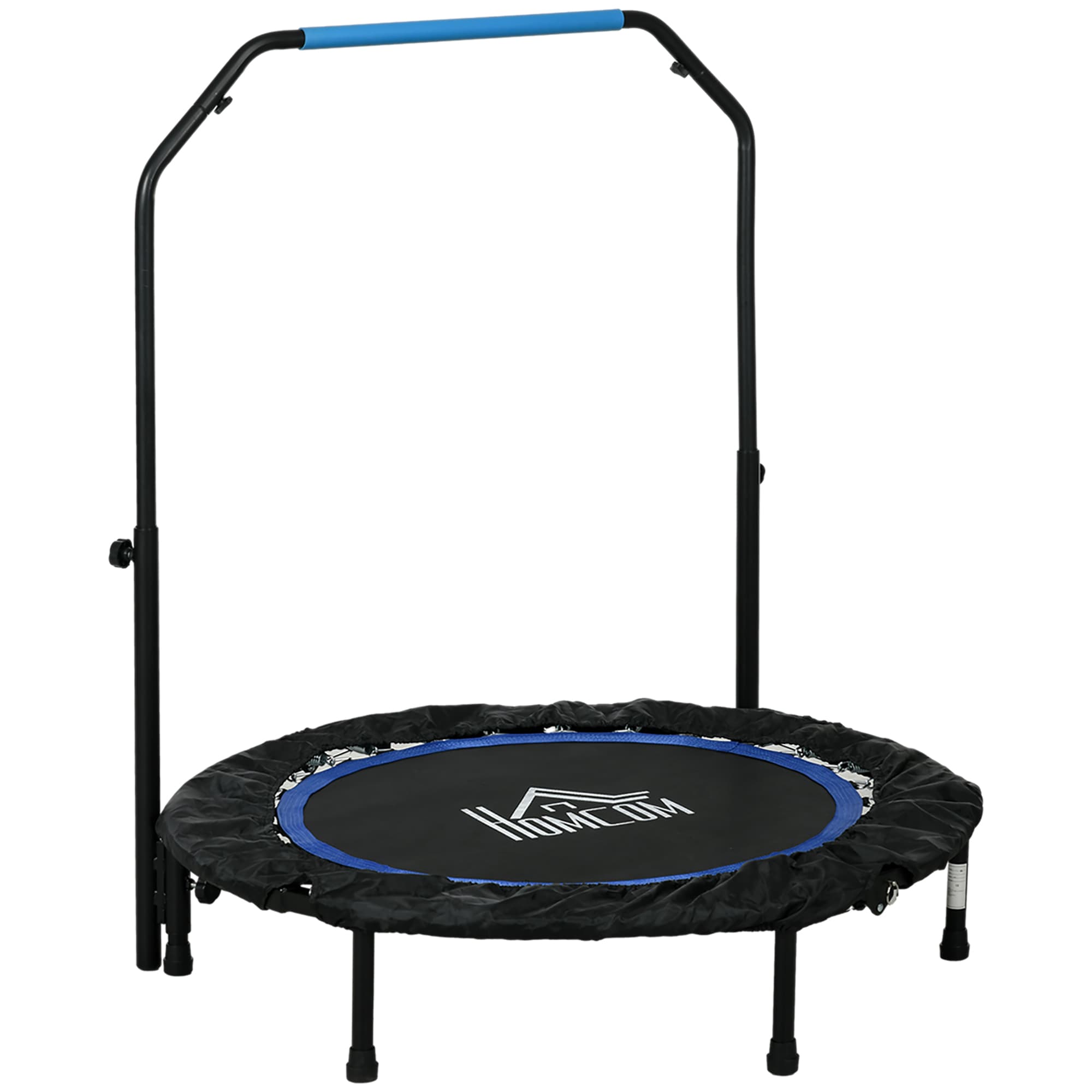 HOMCOM trampoline de yoga fitness, 123 cm de diamètre, pour exercices cardio, Ø 102 cm, noir bleu Aosom France