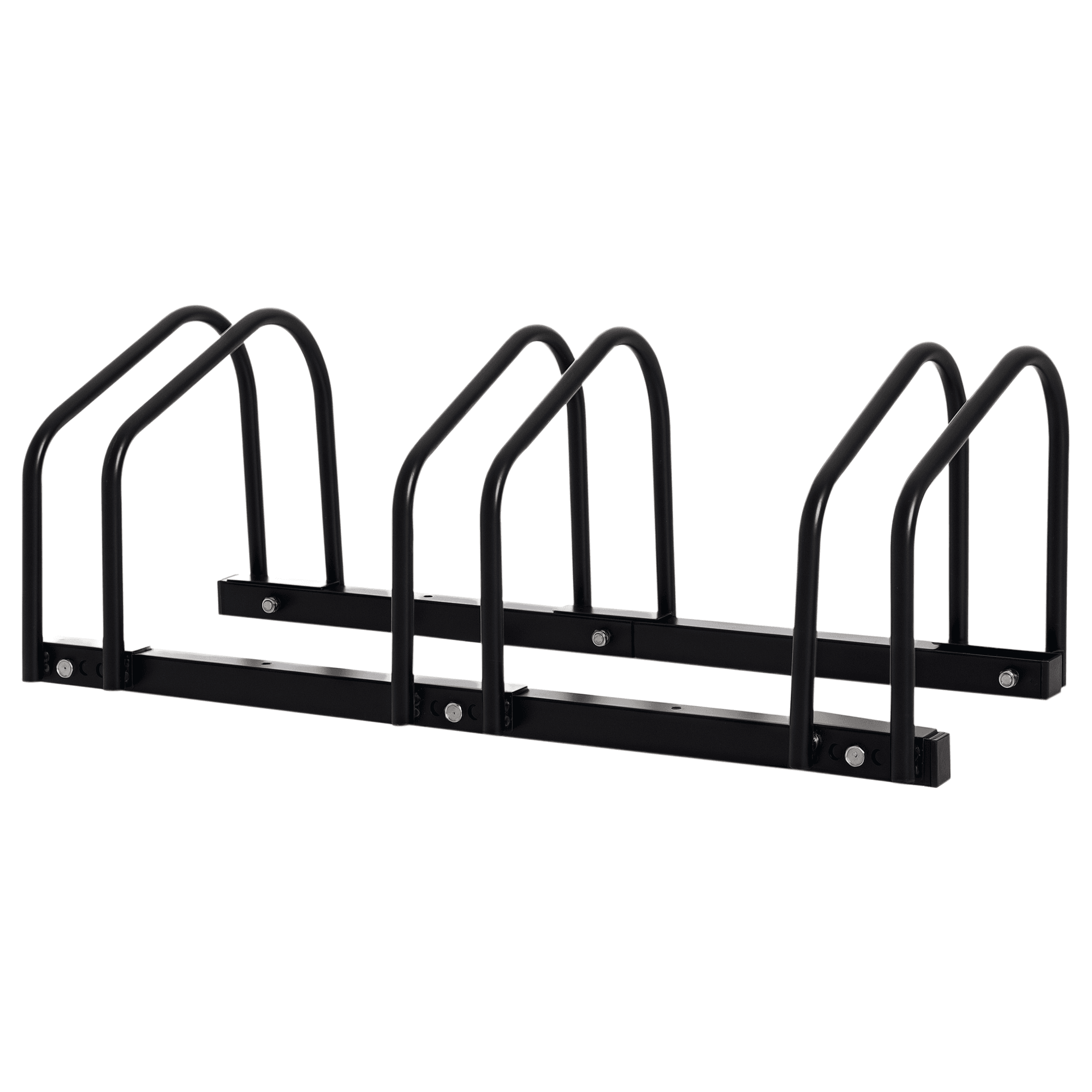 HOMCOM Râtelier 3 vélos espace multi-vélos dim. 76L x 33l x 27H cm acier galvanisé noir