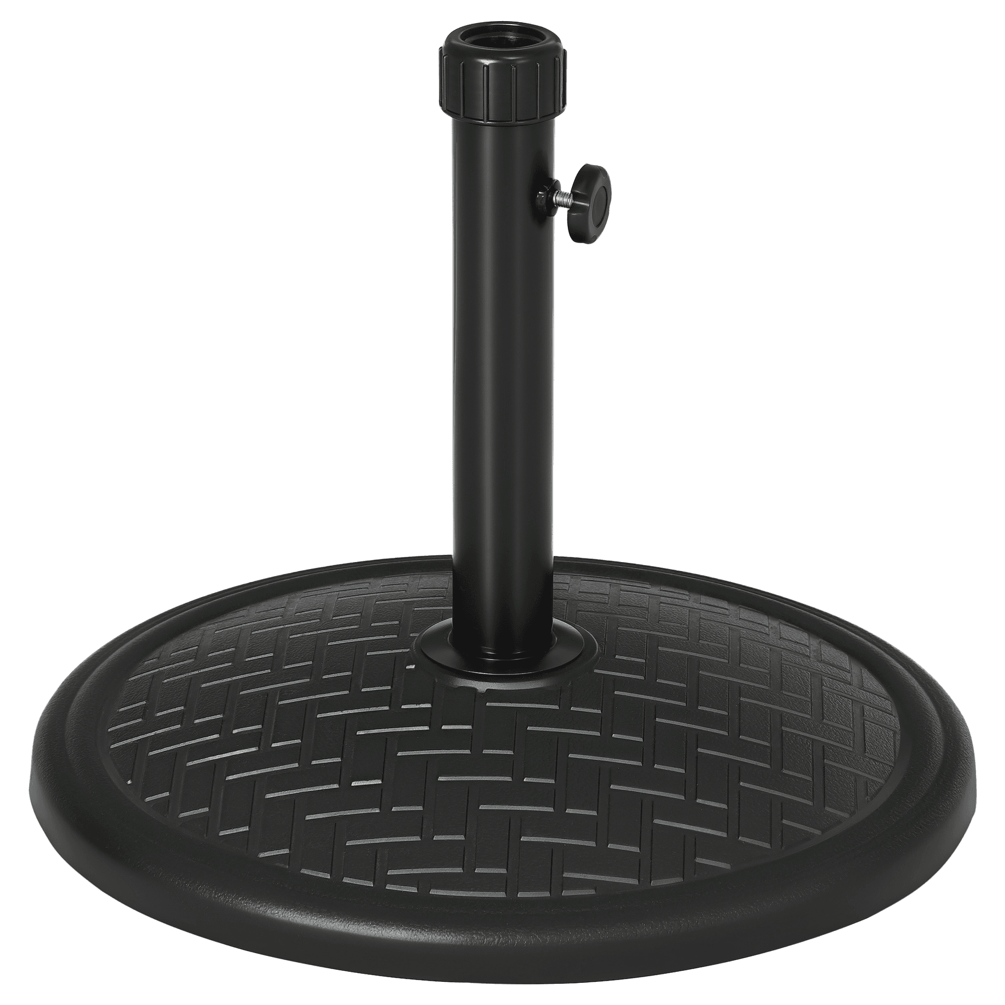 Outsunny Socle Rond Béton pour Parasol Ø 46 cm Noir Aosom France